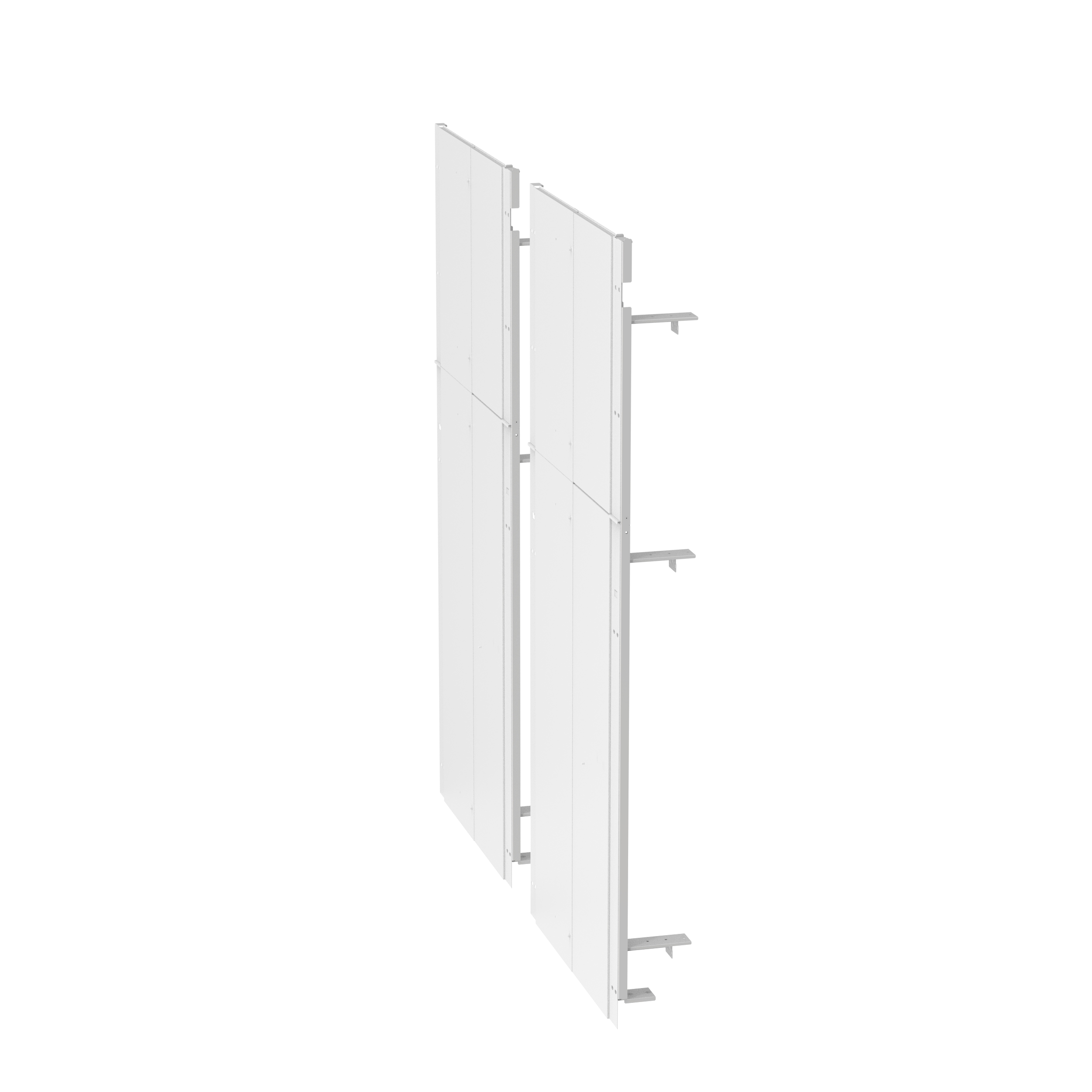 Adjustable End Panel Kit, 45RU, 30" to 36", White