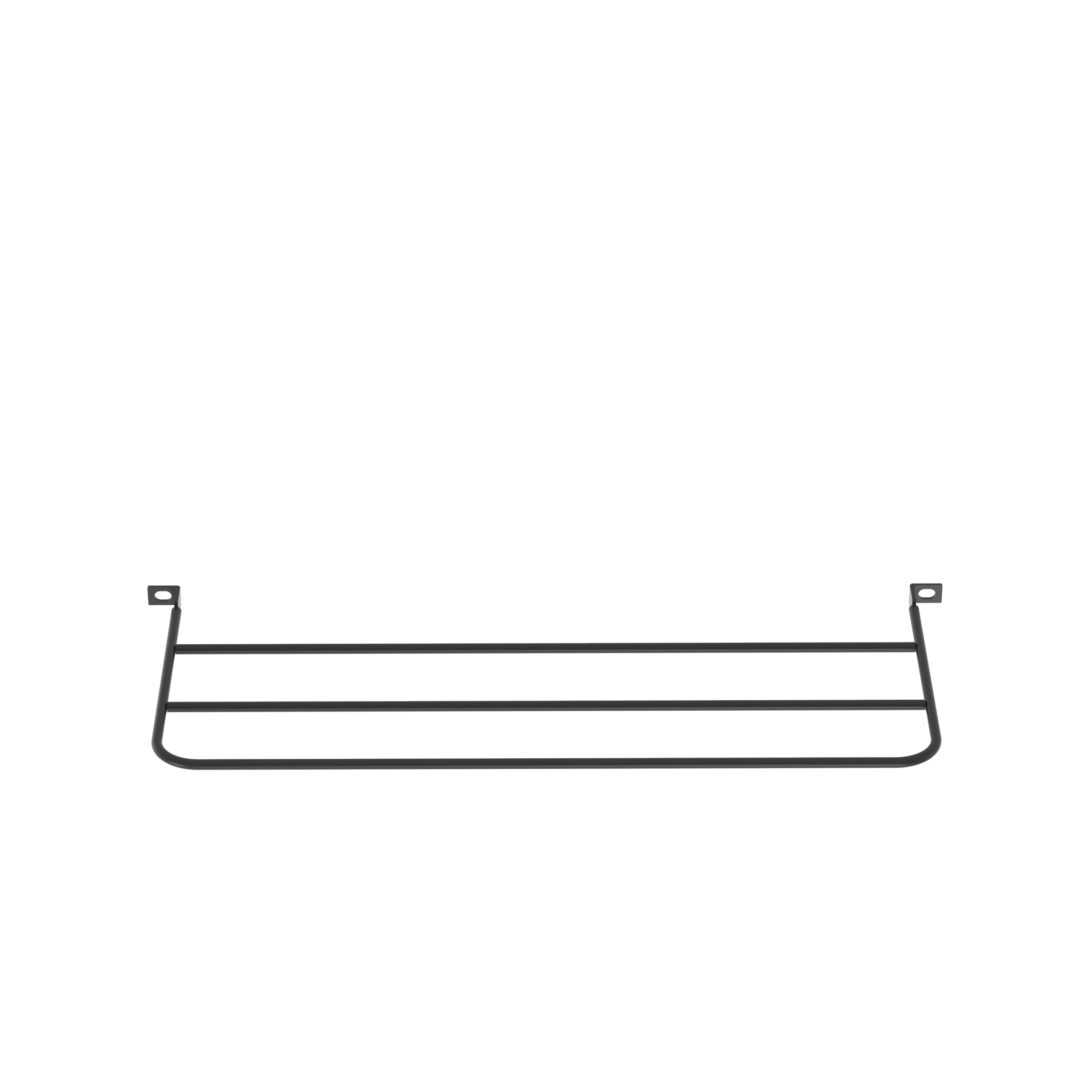 Strain relief bar, multi-depth, black