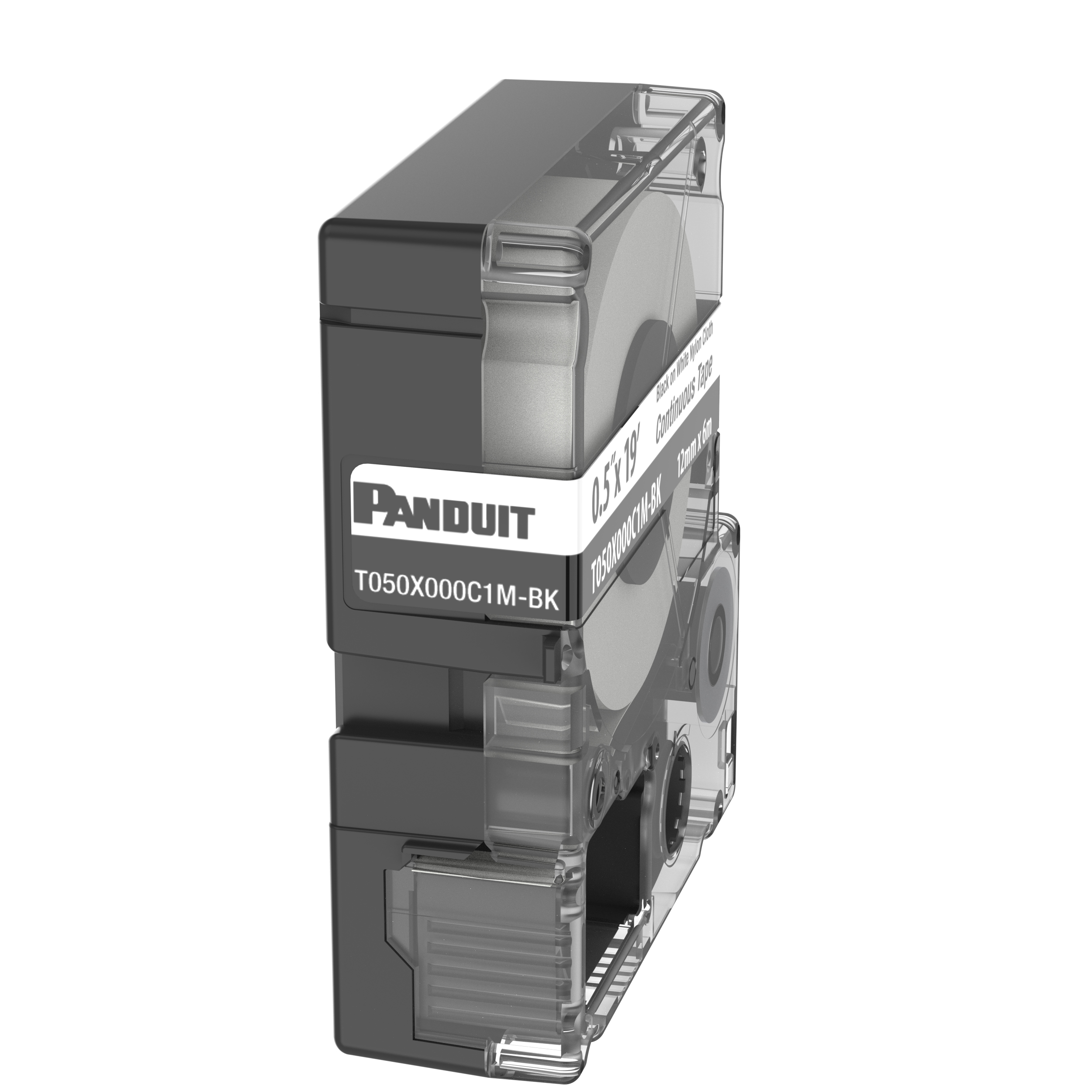 MP Cont Tape, Nylon Cloth, .50" x 19', BK on WH