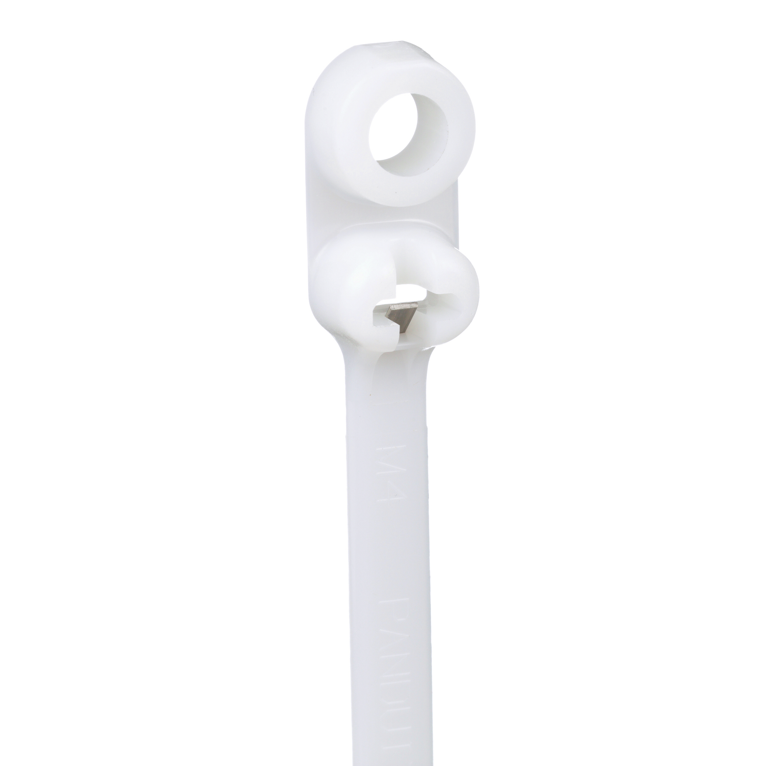 Sıkıştırma Kablo Bağı, Metal Bıyık, 117L, 2.4W, Naylon 6.6, Doğal, Kutu 1000