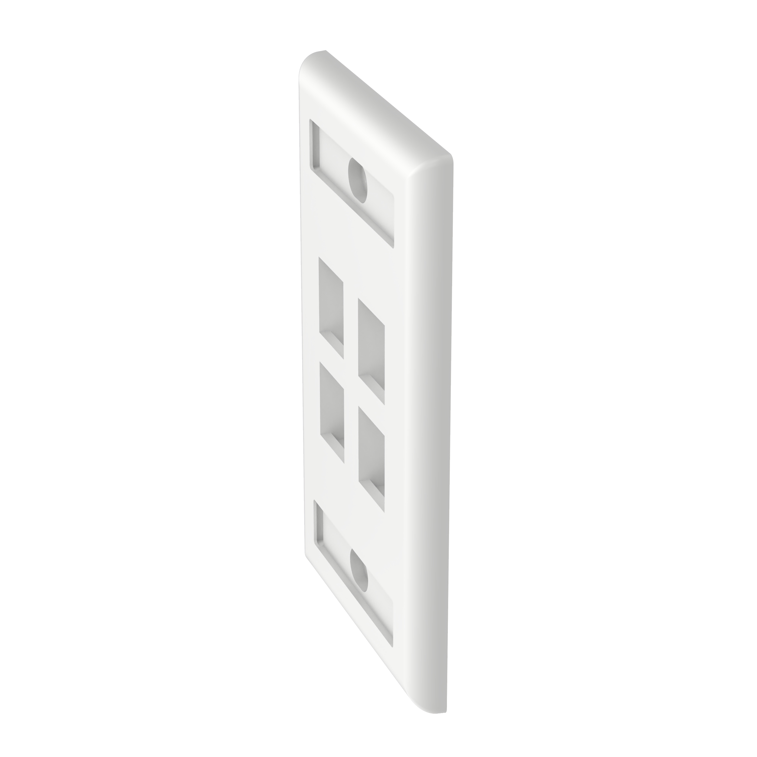 NetKey® Yüz Levhası, Etiket Yuvası, 4 Port, Beyaz