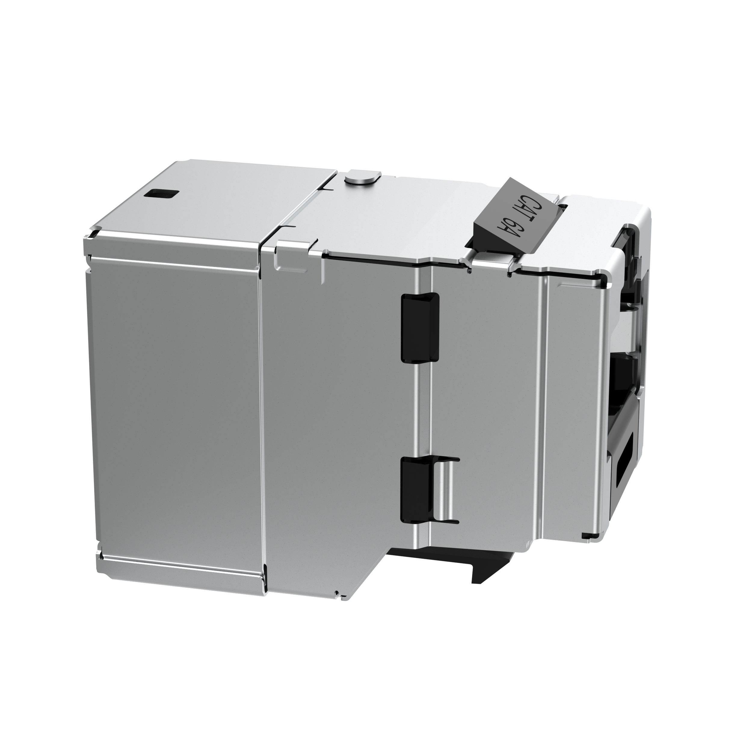 Shielded Keystone RJ45 Jack Module, Cat 6A, Black, 100 Pack