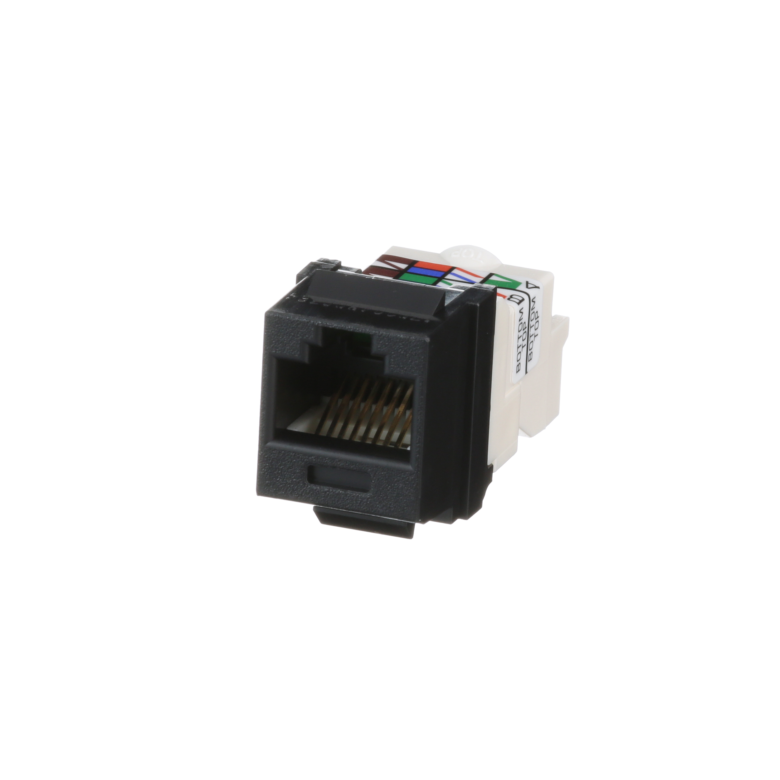 UTP RJ45 Cat 6 Keystone Jack Modülü, Siyah