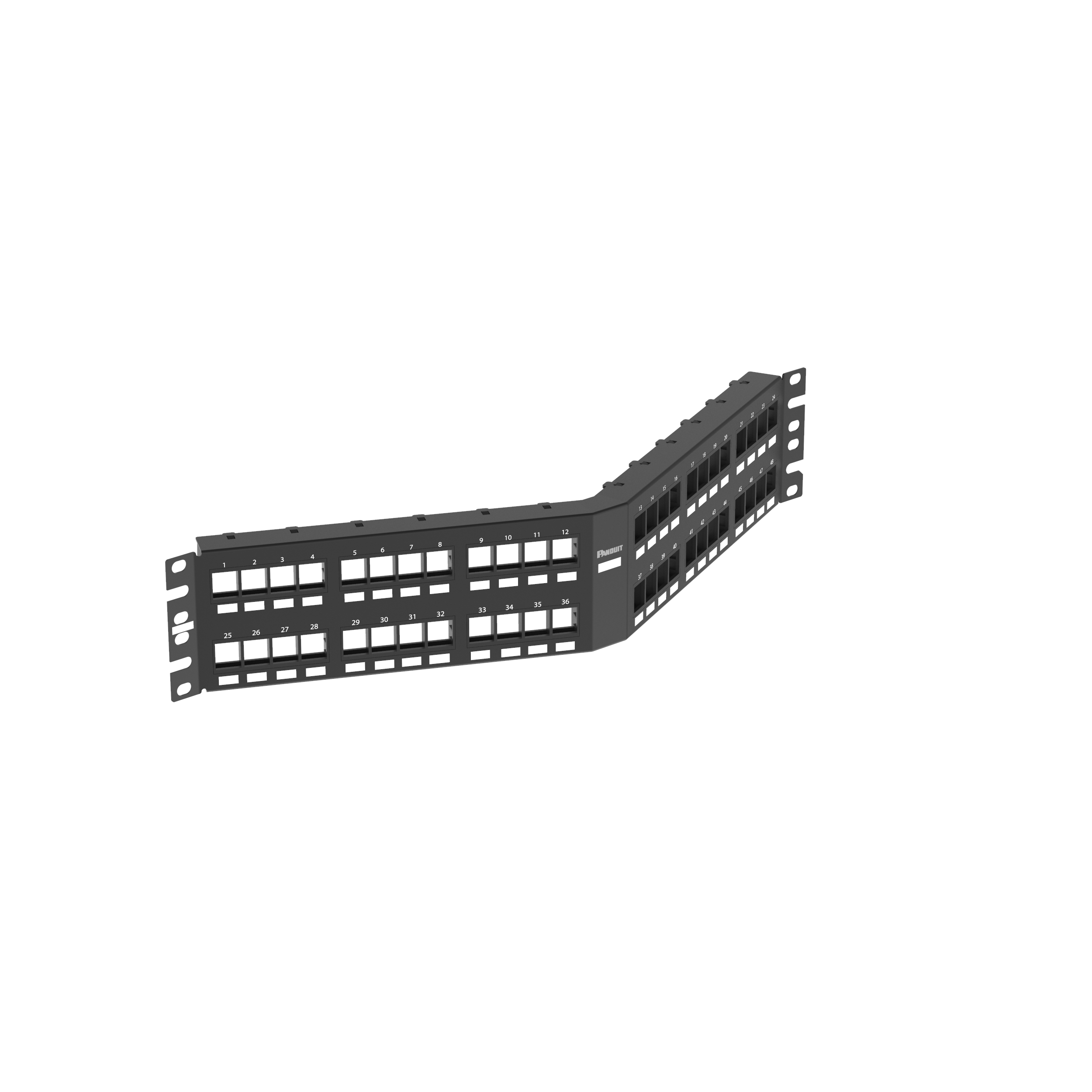NetKey® Açık Yüzeysel Yama Paneli, 48 Port, 2 RU, BL