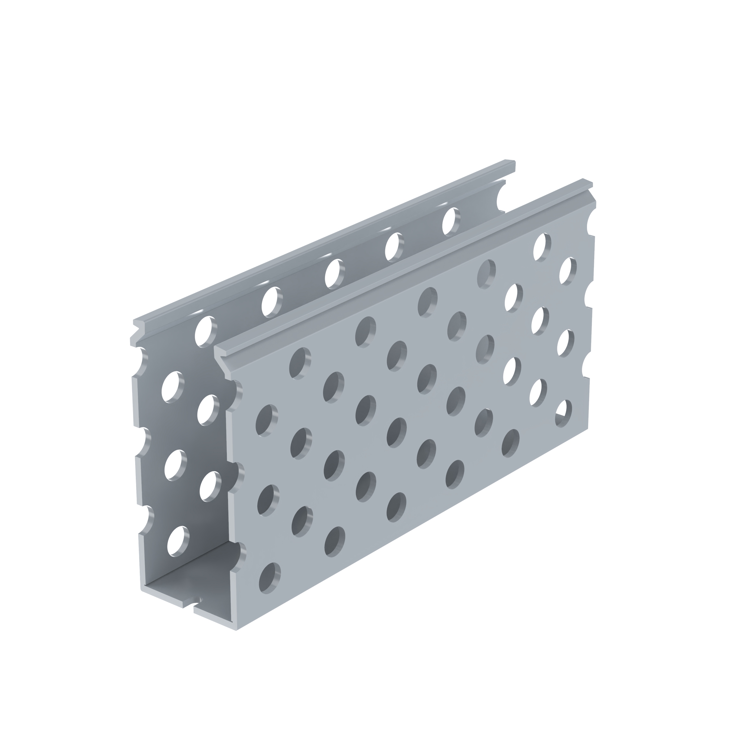 Round Hole Duct, PVC,1.5X4X6',LGray