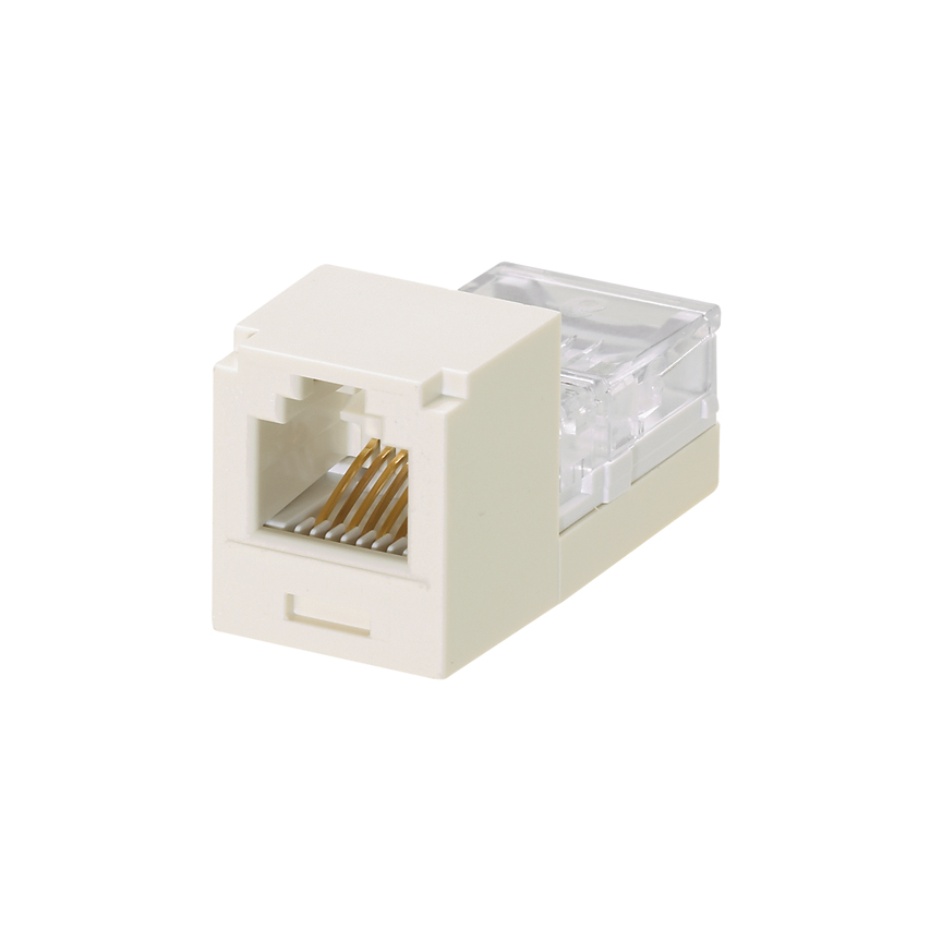 Twisted Pair RJ45 Cat 3 Leadframe Jak Modülü, Krem Rengi