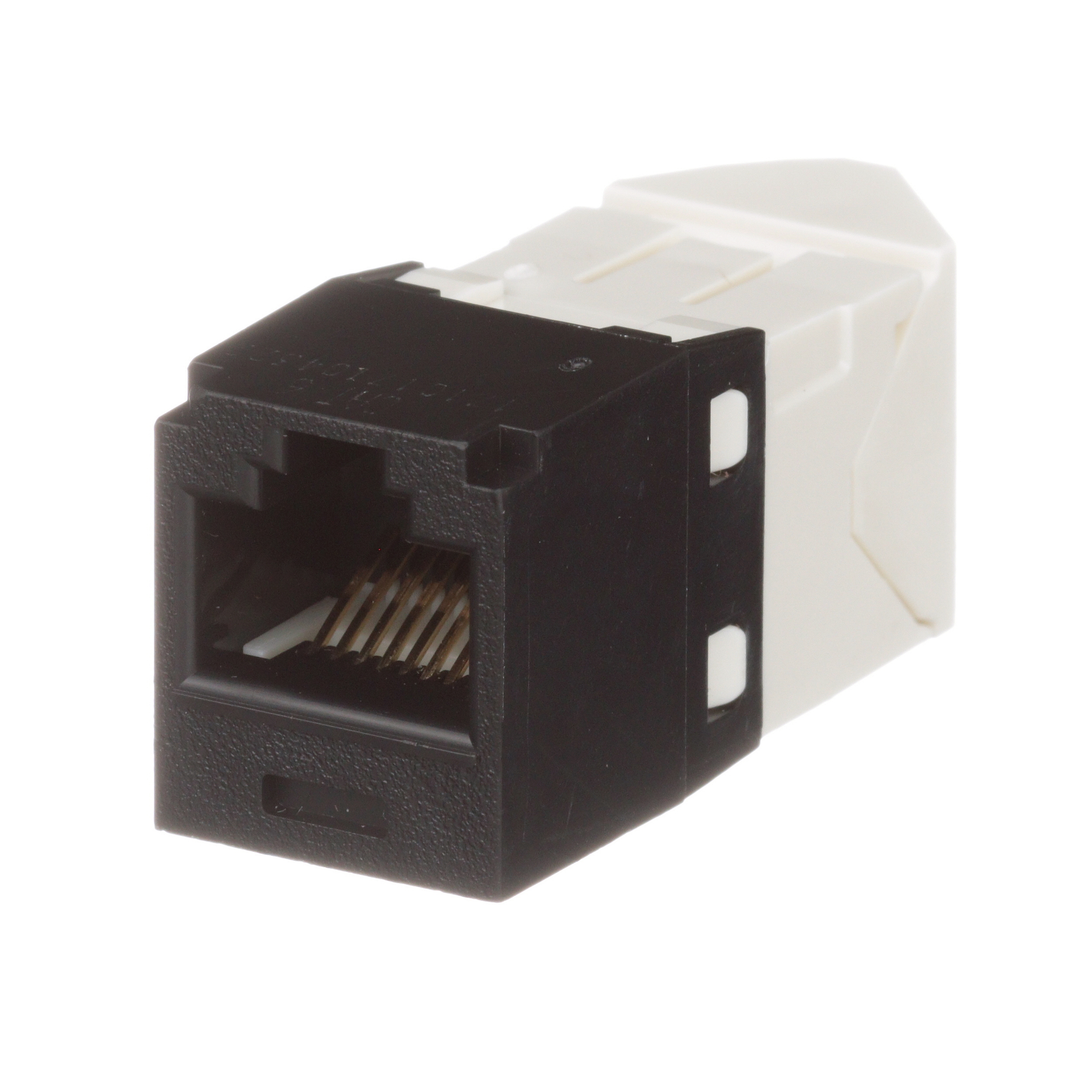 Twisted Pair RJ45 Cat 6 Sol/Sağ Çevirme Jack Modülü, Siyah