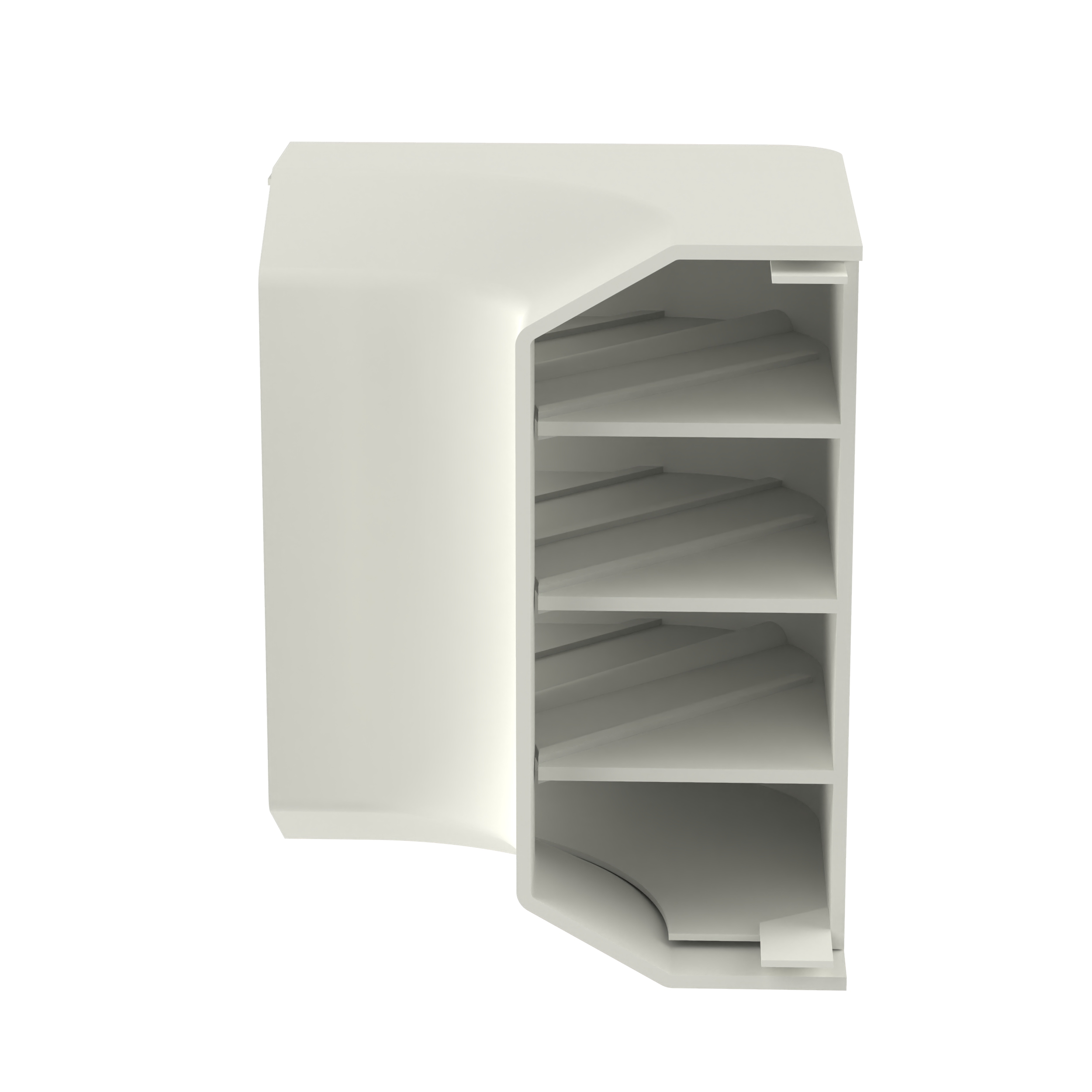 Surface Raceway, T-70 Surface Raceway Inside  Cnr Fitting, Off-Wh