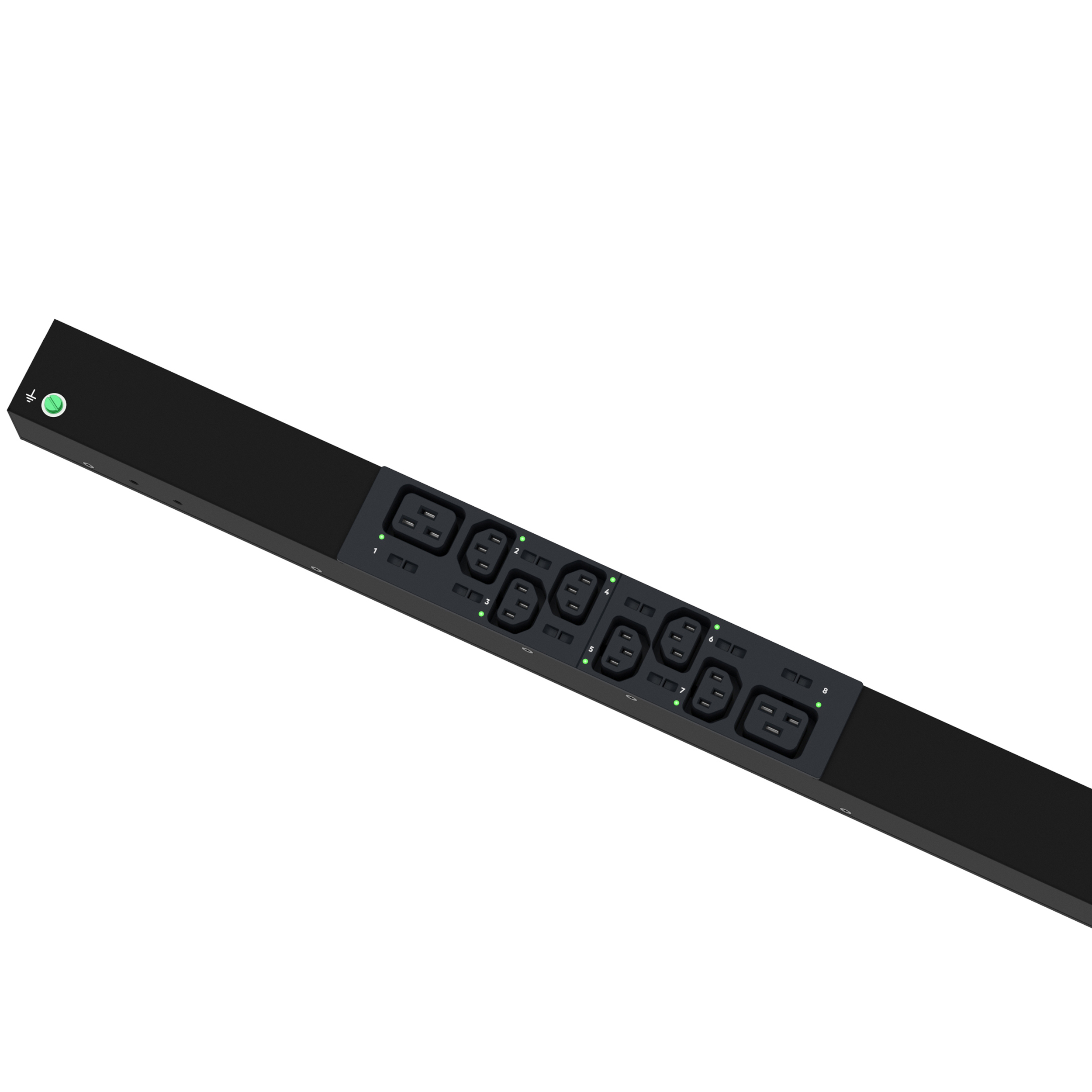 MSPO PDU, 16 Amper, 230 Volt, (20)C13, (4)C19, IEC 60309 2P+E 6h 16A (IP44)