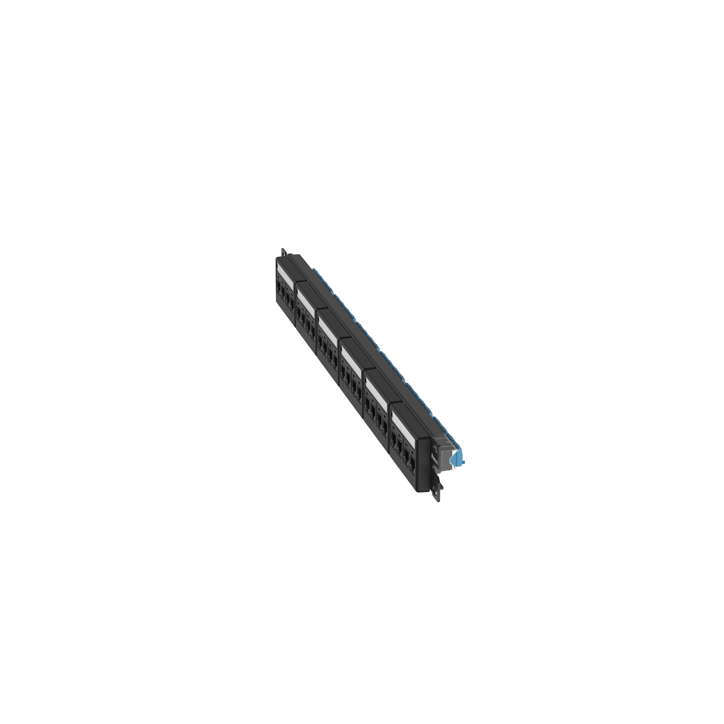 Yama Paneli Seti, Cat 6A UTP, 24 port, 1 RU, BL