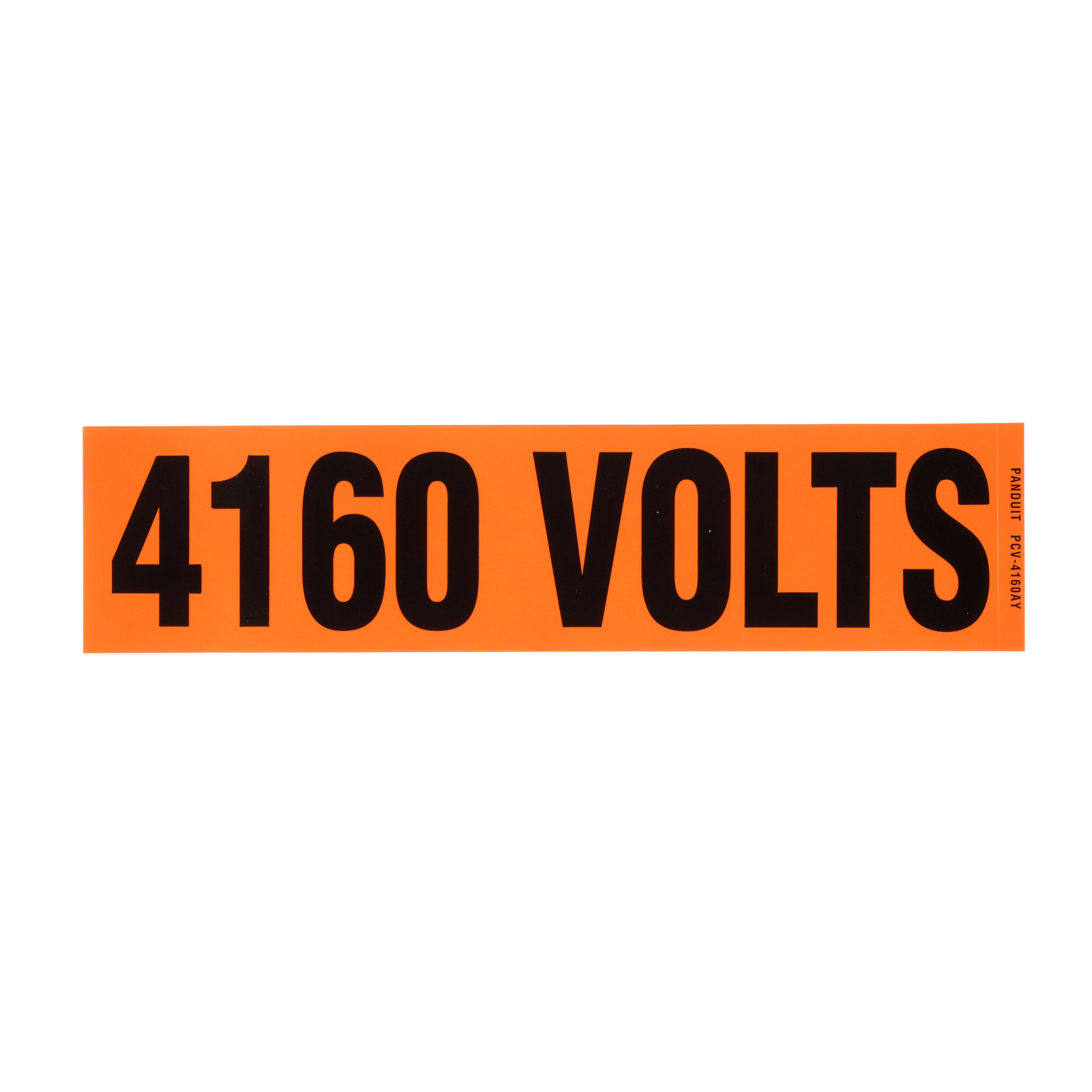 Voltage Marker, Vinyl, '4160 VOLTS', 9W