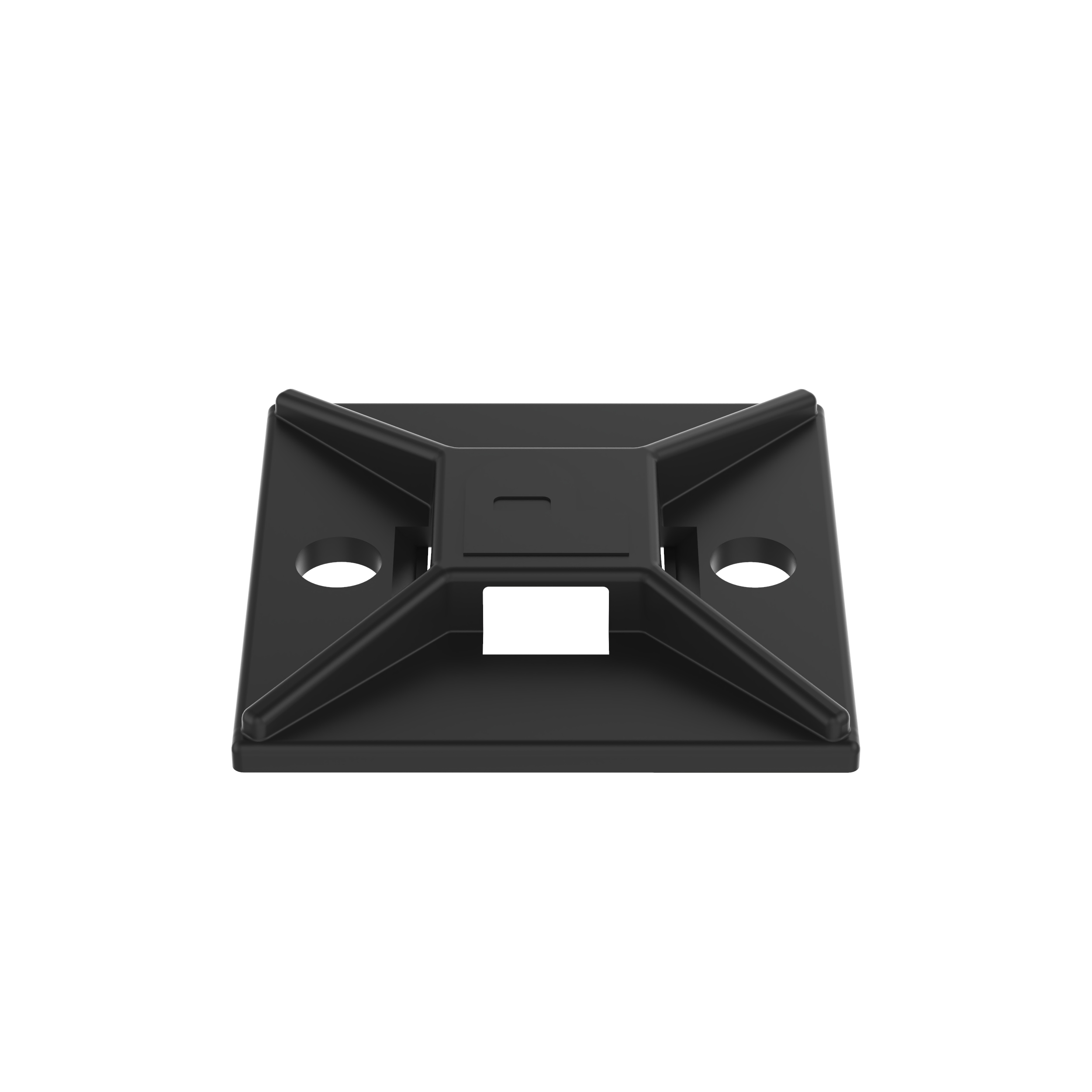 Kablo Bağı Montajı, Siyah, UV PA6.6, Akrilik Yapışkanlı, 28.6x28.6mm, 500'lü Paket