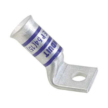 CuLug, #4AWG, Genişletilmiş, 5/16Somun, 45°Paket 50
