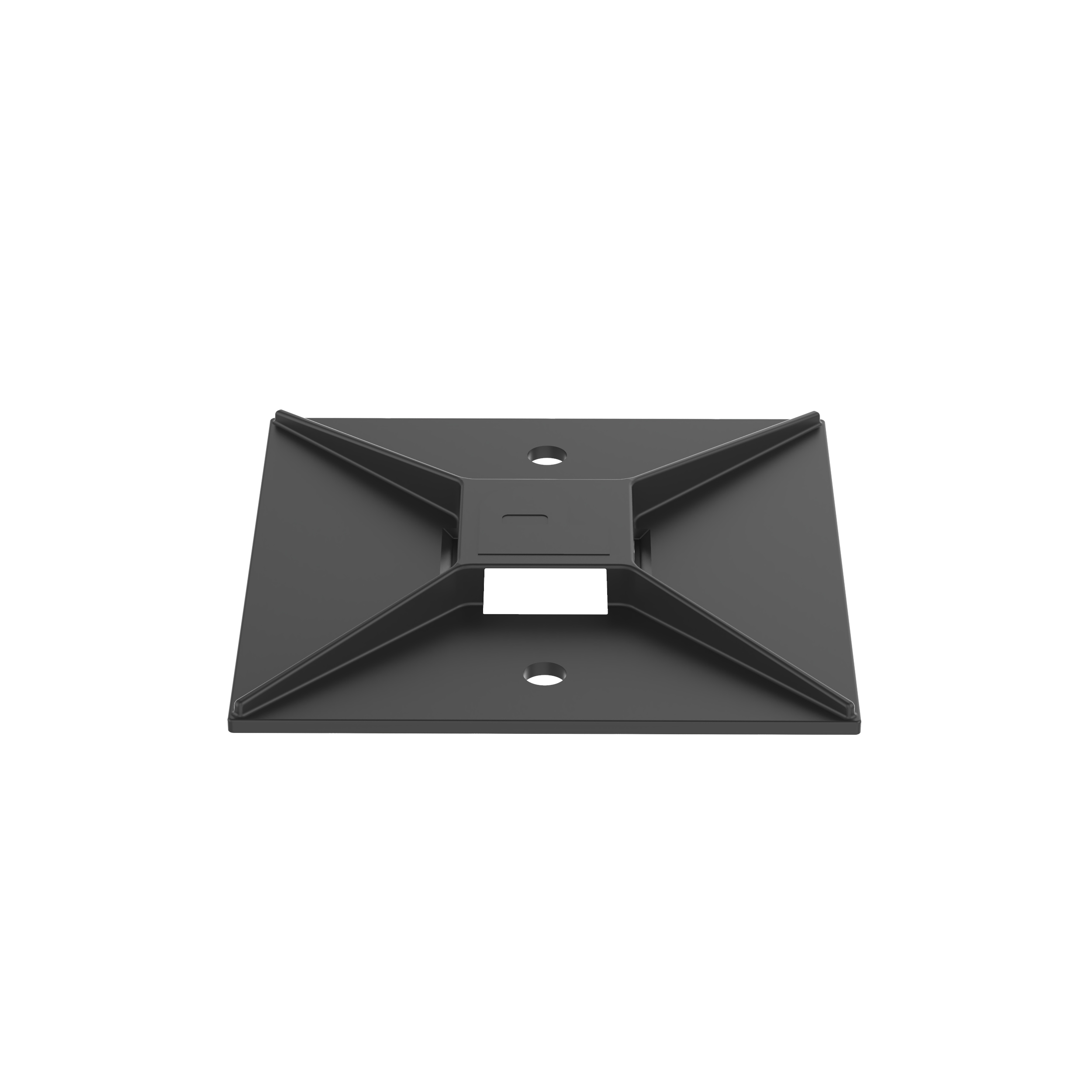 Kablo Bağı Montajı, Siyah, PA 6.6, Kauçuk Yapışkanlı, 38.1x38.1mm, 50'li Paket
