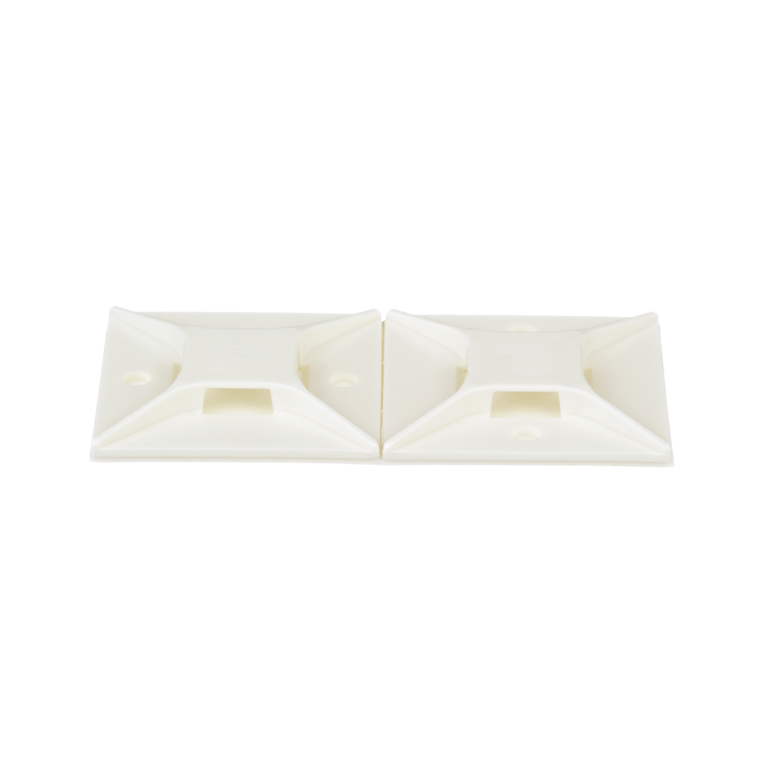 Kablo Bağı Montajı, Beyaz, PA 6.6, Kauçuk Yapışkanlı, 38.1x38.1mm, 200'lü Paket