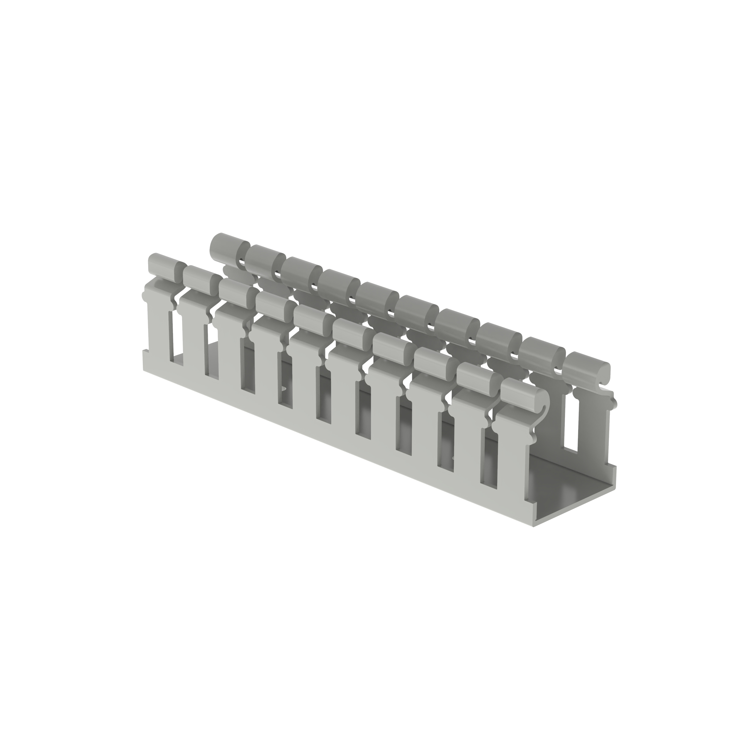 Menteşeli Kapaklı Geniş Yuvalı Kablo Kanalı, Açık Gri, PVC, 50.3x44.5mm