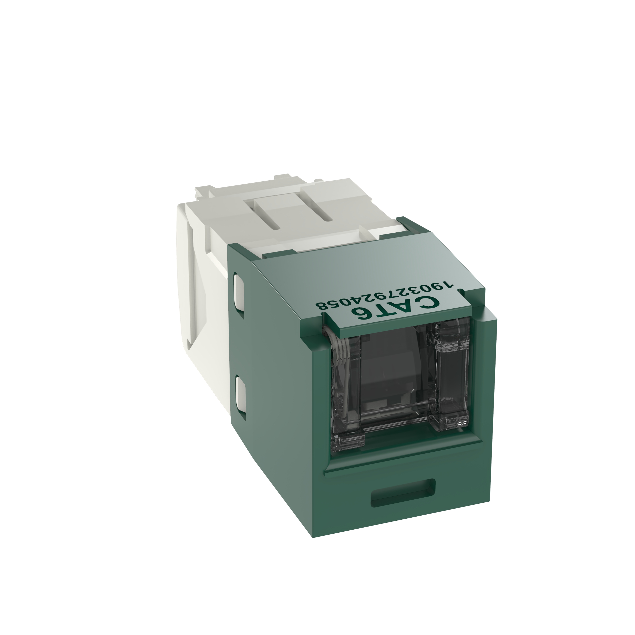 Mini-Com® RJ45 Cat 6 Shuttered TG Jack Module, GR