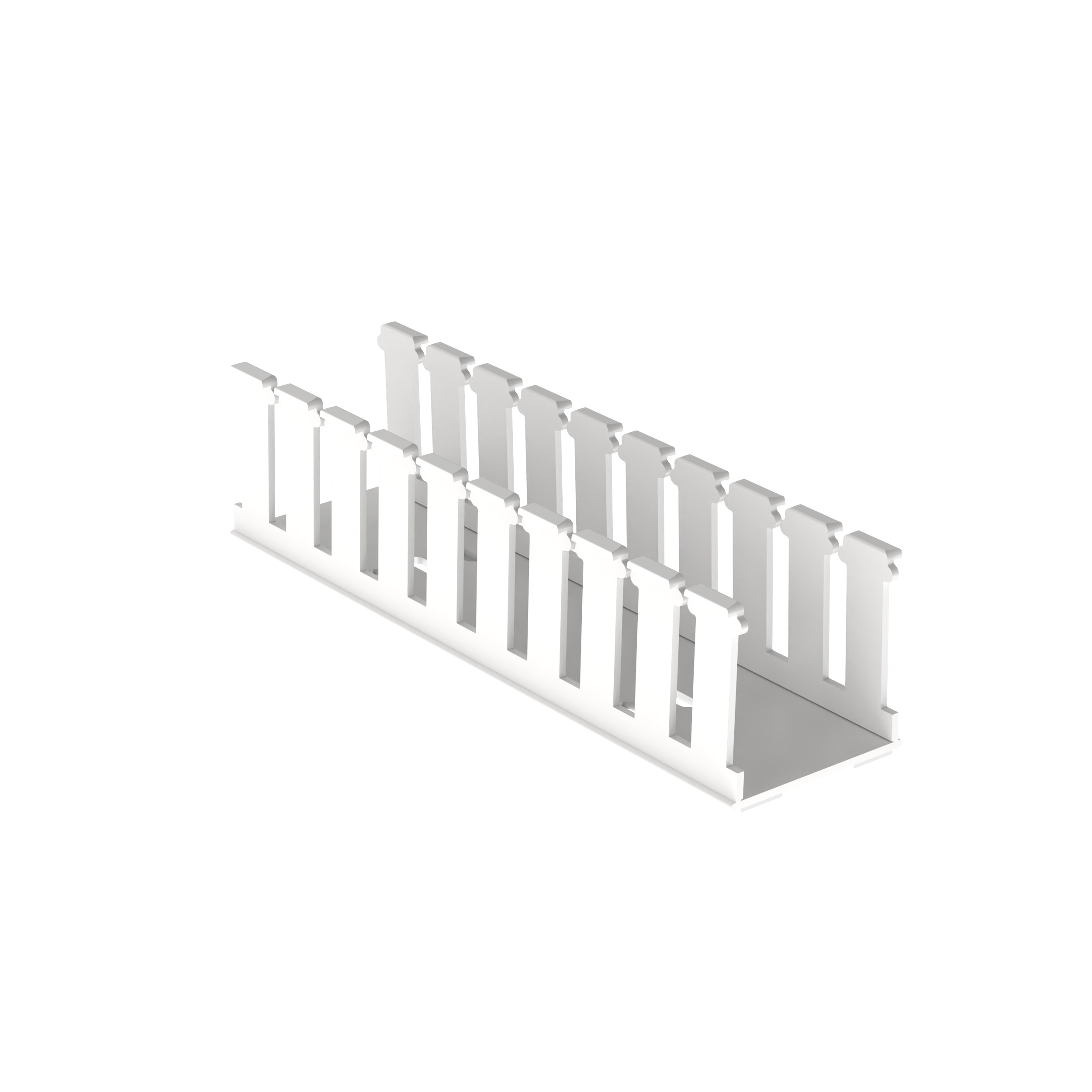 Geniş Yuvalı Kablo Kanalı, Beyaz, Halojen İçermeyen PPO, 54.4x52.8mm, 6'lı Paket