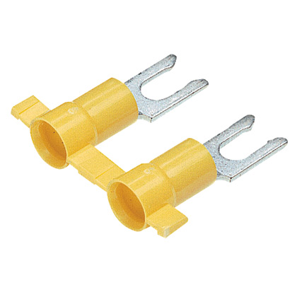 Kilit Çatal Terminali, Sarı, Vinil, 4.8mm Somun, 2.5-6mm² Kablo