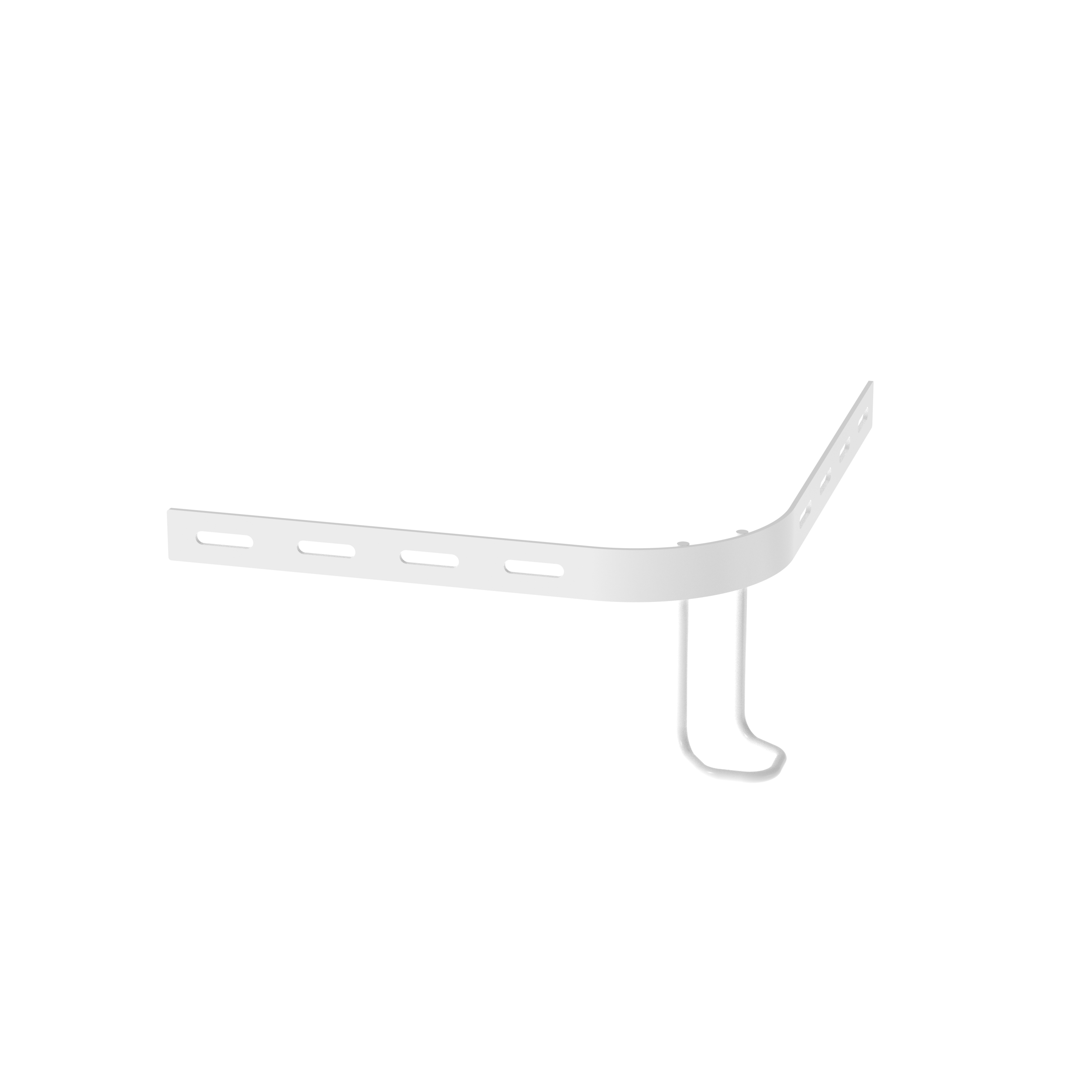 Narrow Bottom Waterfall, WH, Panduit Wire Basket