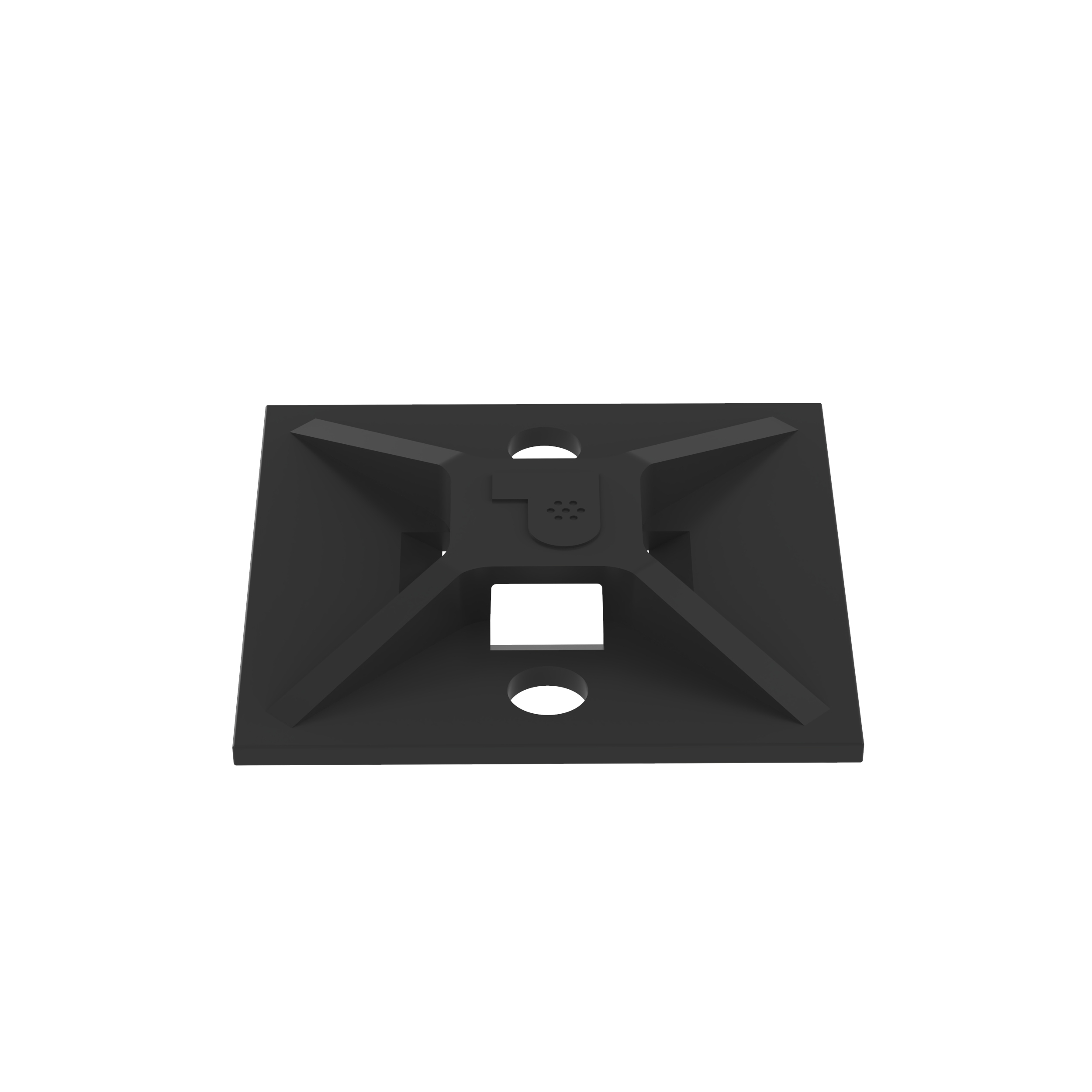 Kablo Bağı Montajı, Siyah, PA 6.6, Kauçuk Yapışkanlı, 28.6x28.6mm, 500'lü Paket