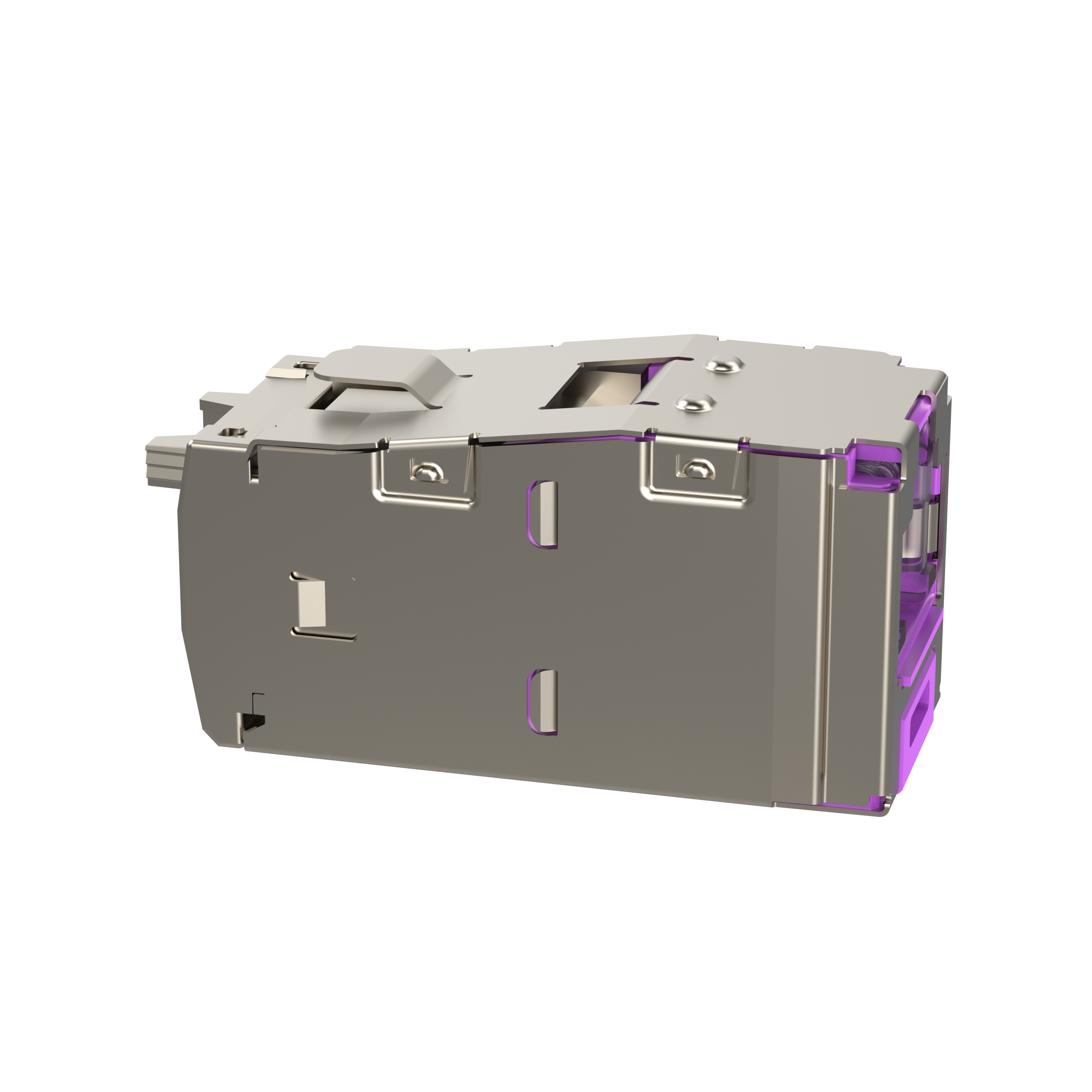 STP RJ45 Cat 6 Shuttered TG Jack Module, Violet