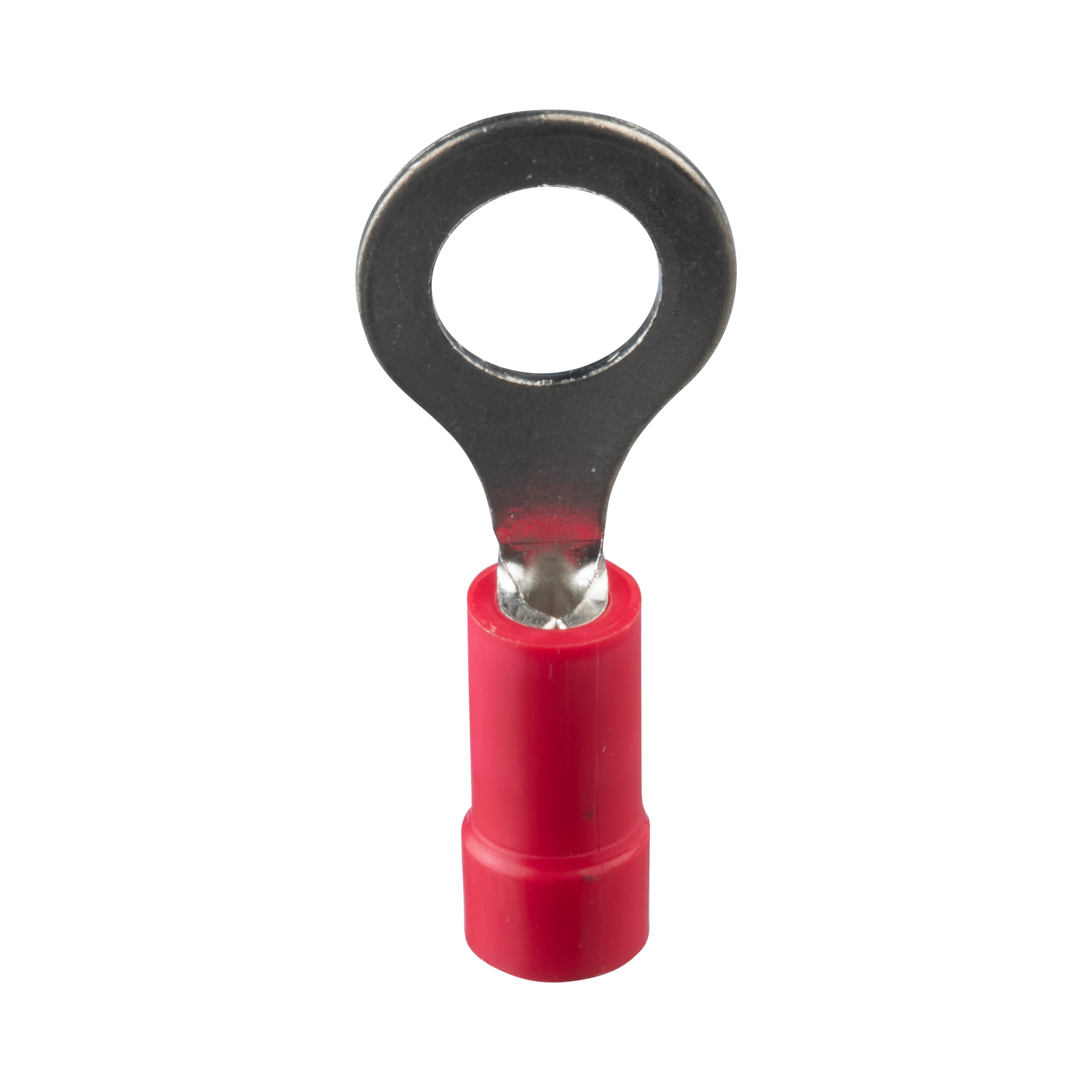 Halka Terminal, Kırmızı, Vinil, 6mm Çaplı, 1- 0.5mm², 25'li Paket