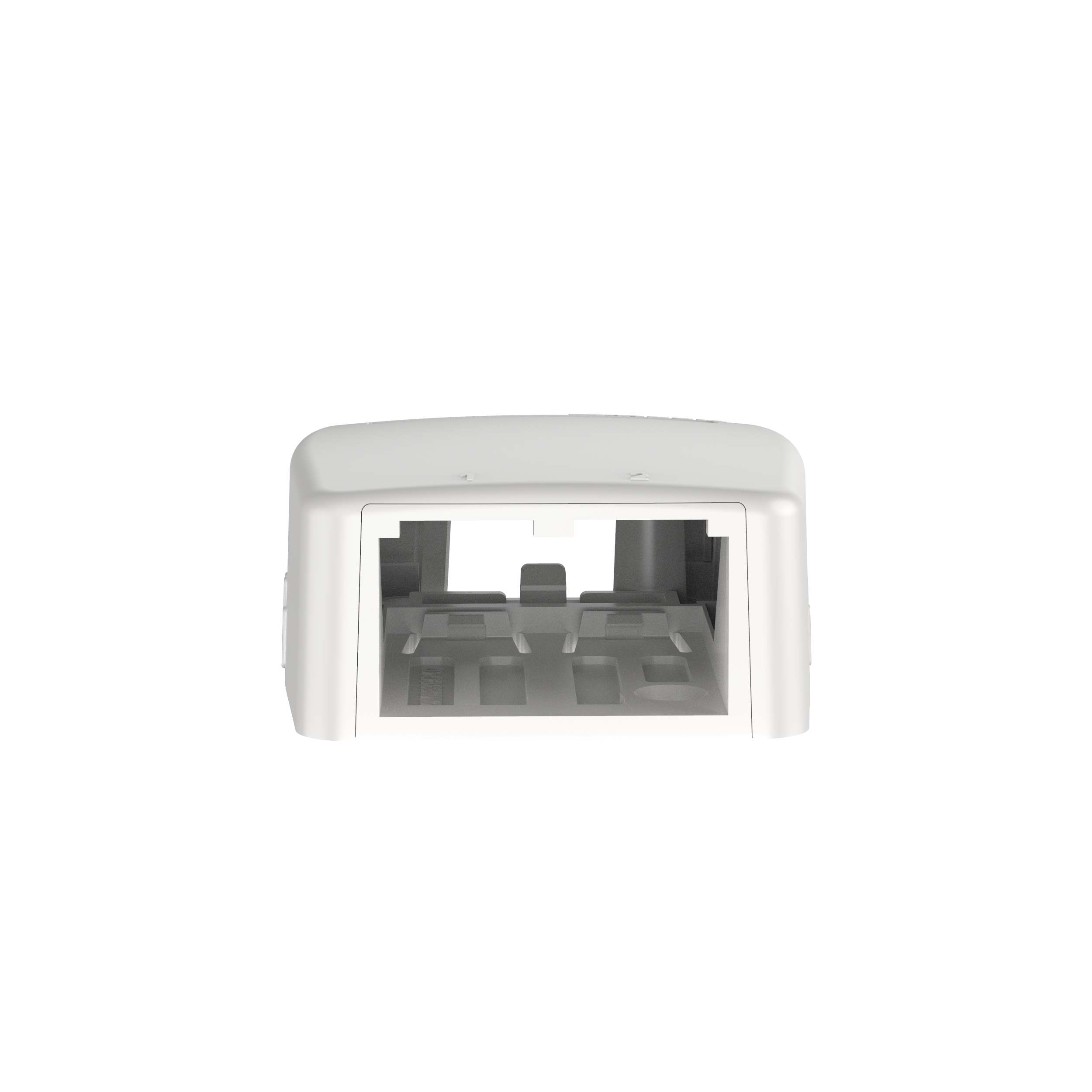 Mini-Com® Yüzey Montaj Kutusu, 2 Port, Krem Beyazı