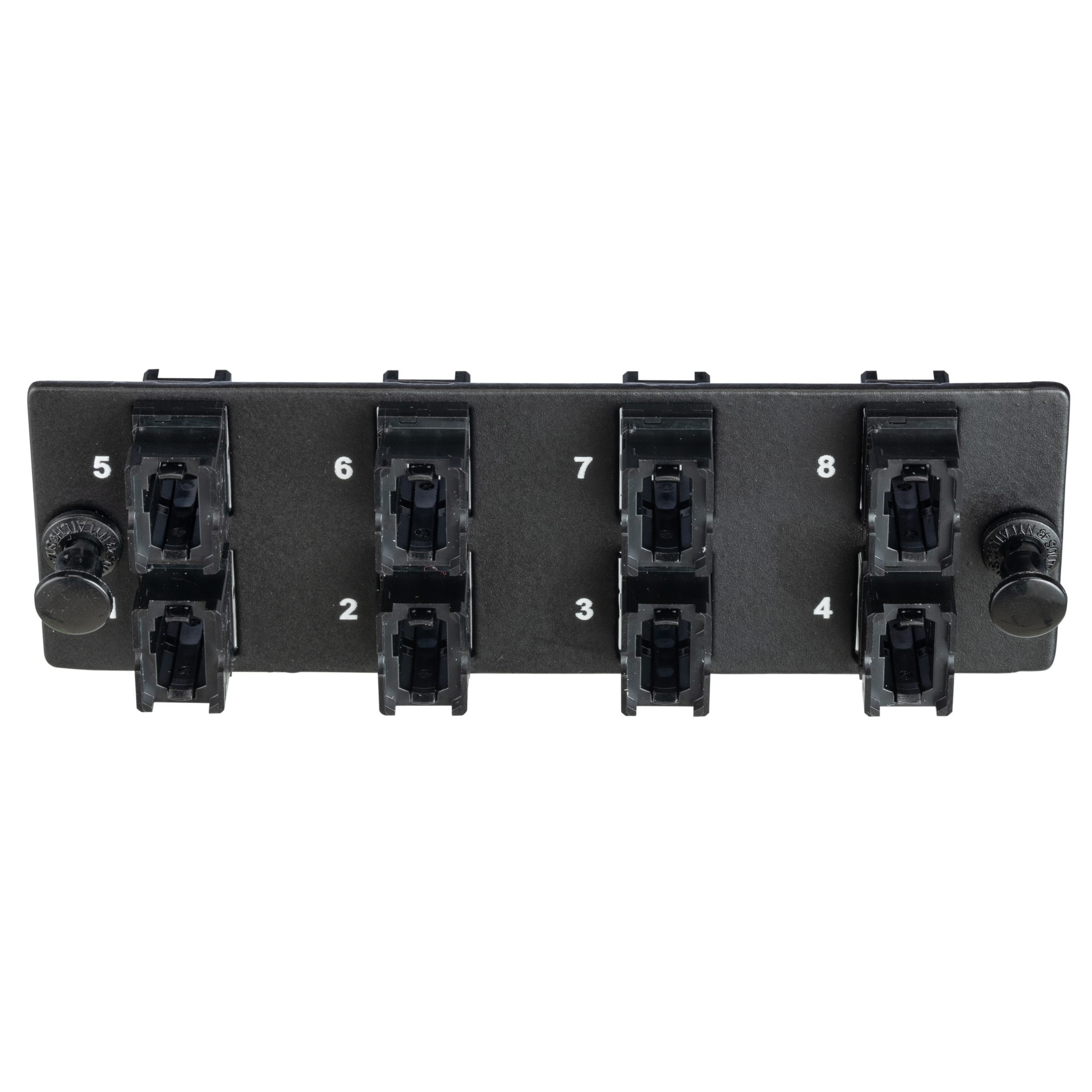 HD Esnek Taban 16 8 Port Fiber Adaptör Paneli MPO-16 Anahtar-yukarıdan Anahtar-aşağıya (siyah Adaptörler)
