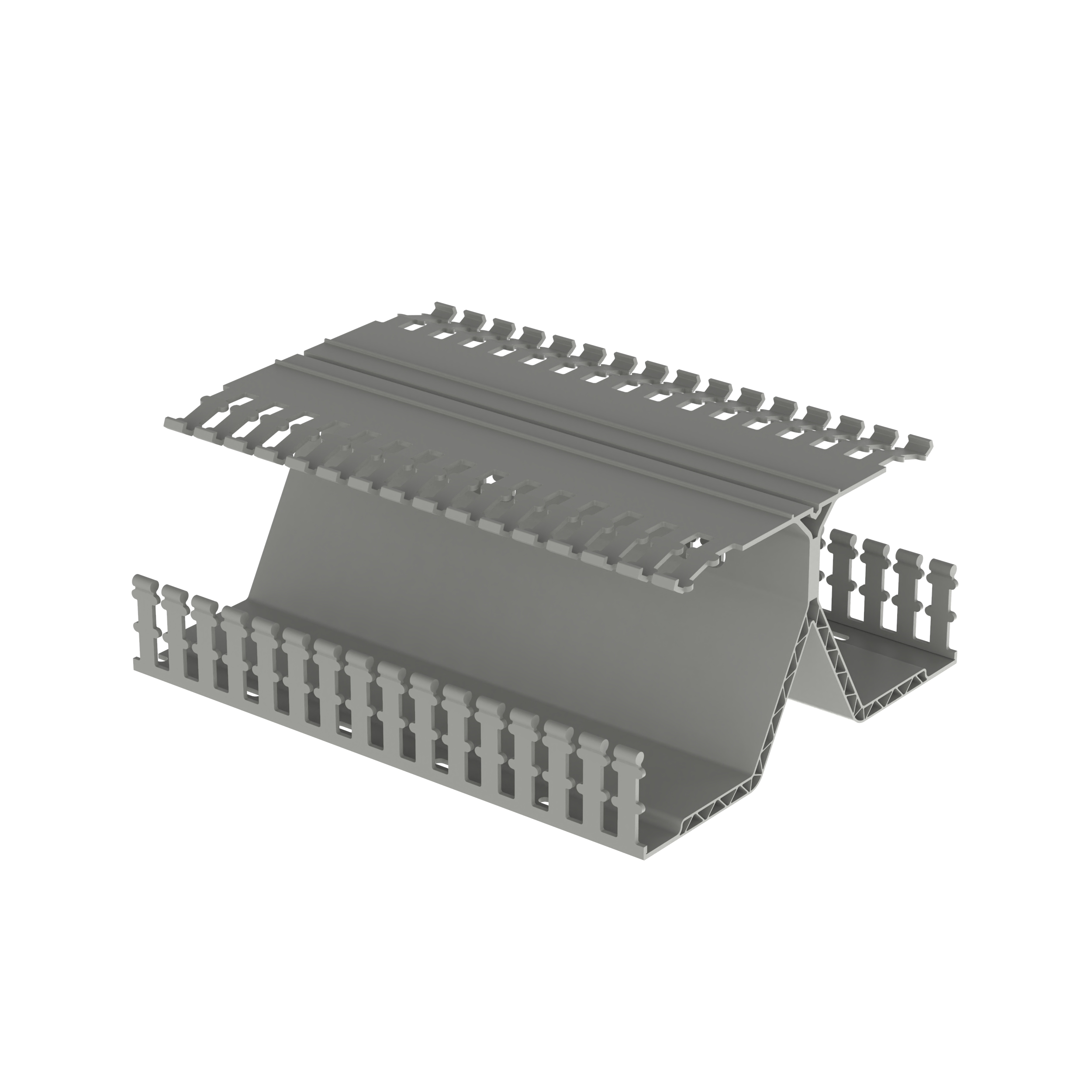 DIN Ray Kablo Kanalı, Açık Gri, PVC, 104.8x209mm