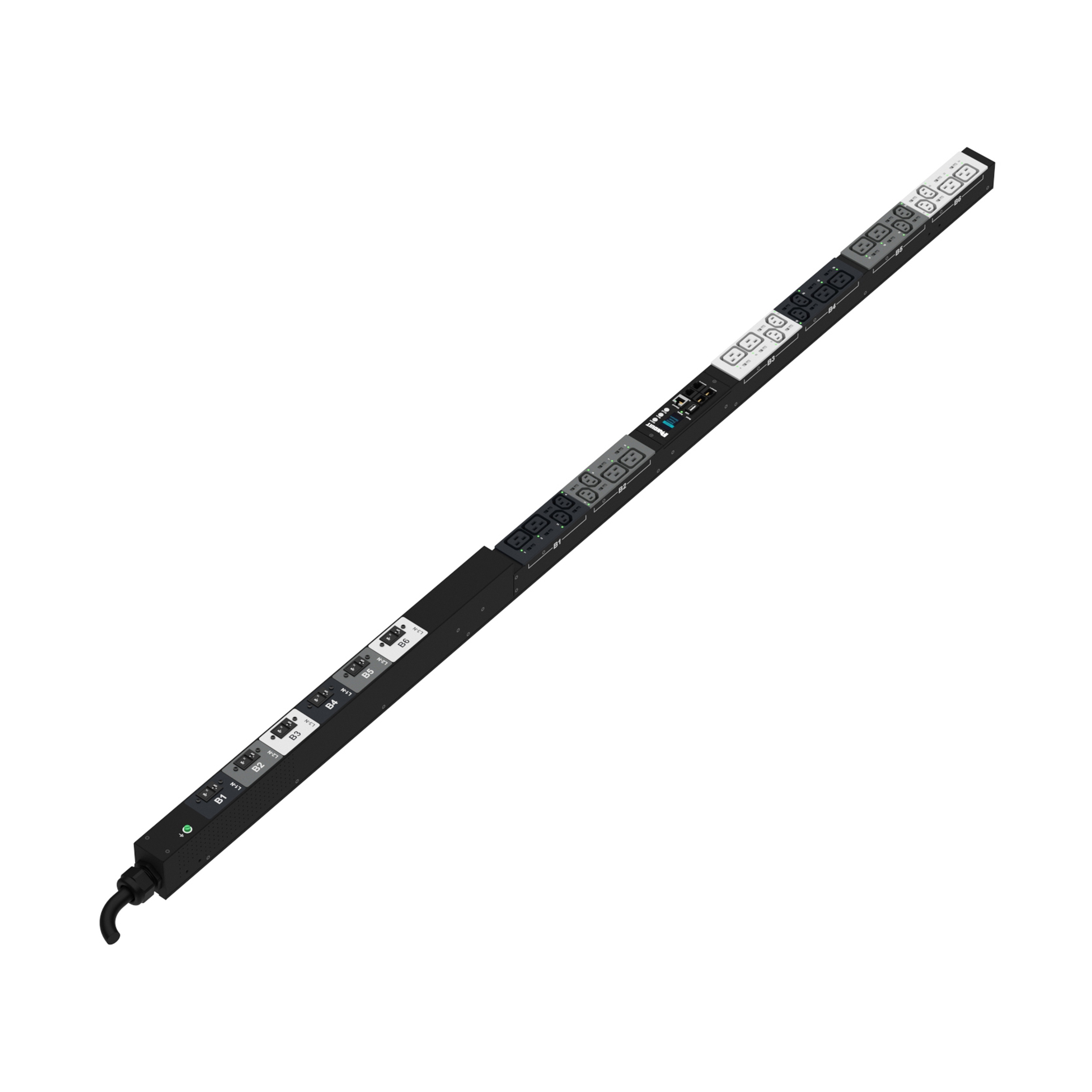 MSPO PDU, 32 Amper, 400 Volt, (12)C13, (12)C19, IEC 60309 3P+N+E 6h 32A (IP44)