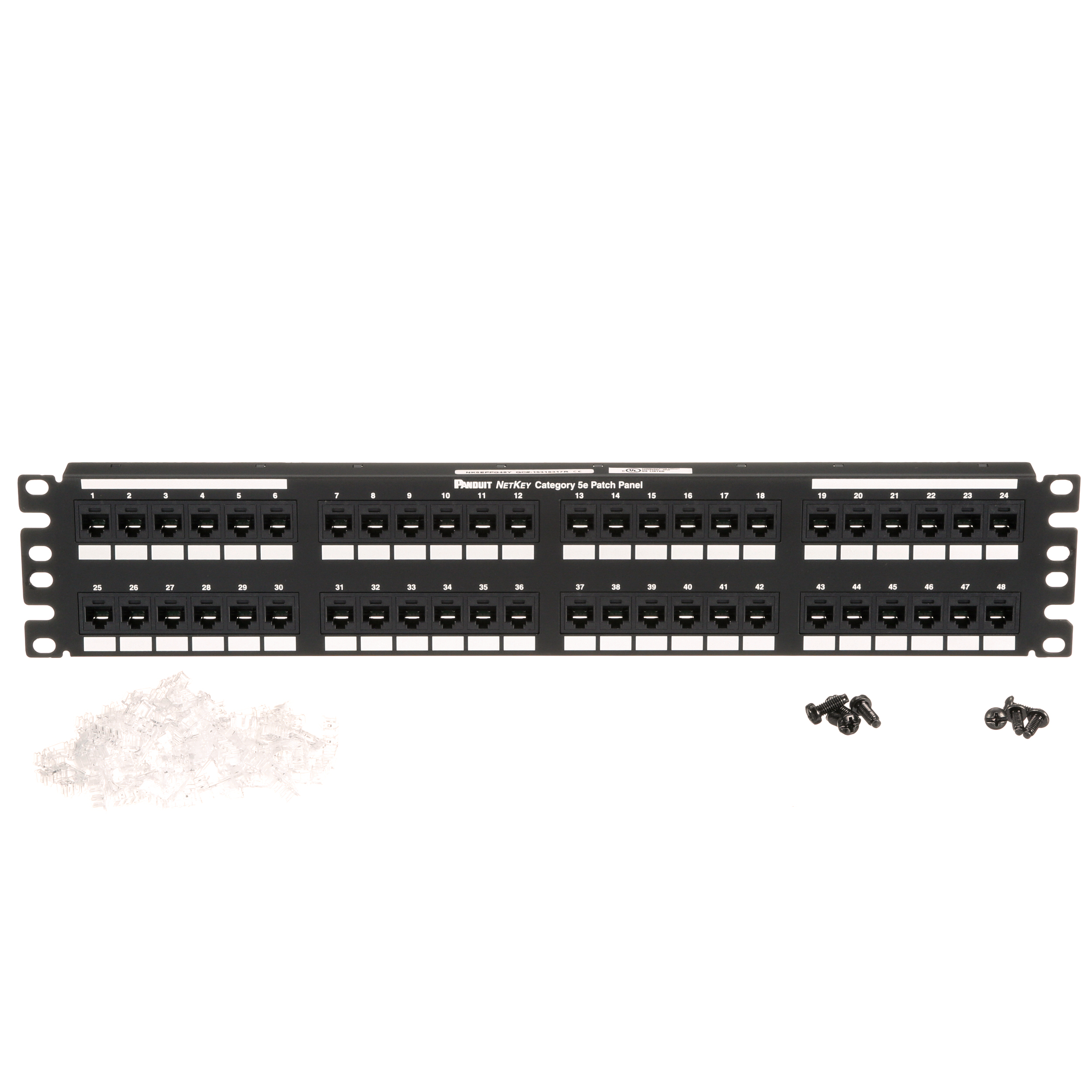 Keystone Cat 5e Punchdown Panel, Flat, 48-Port