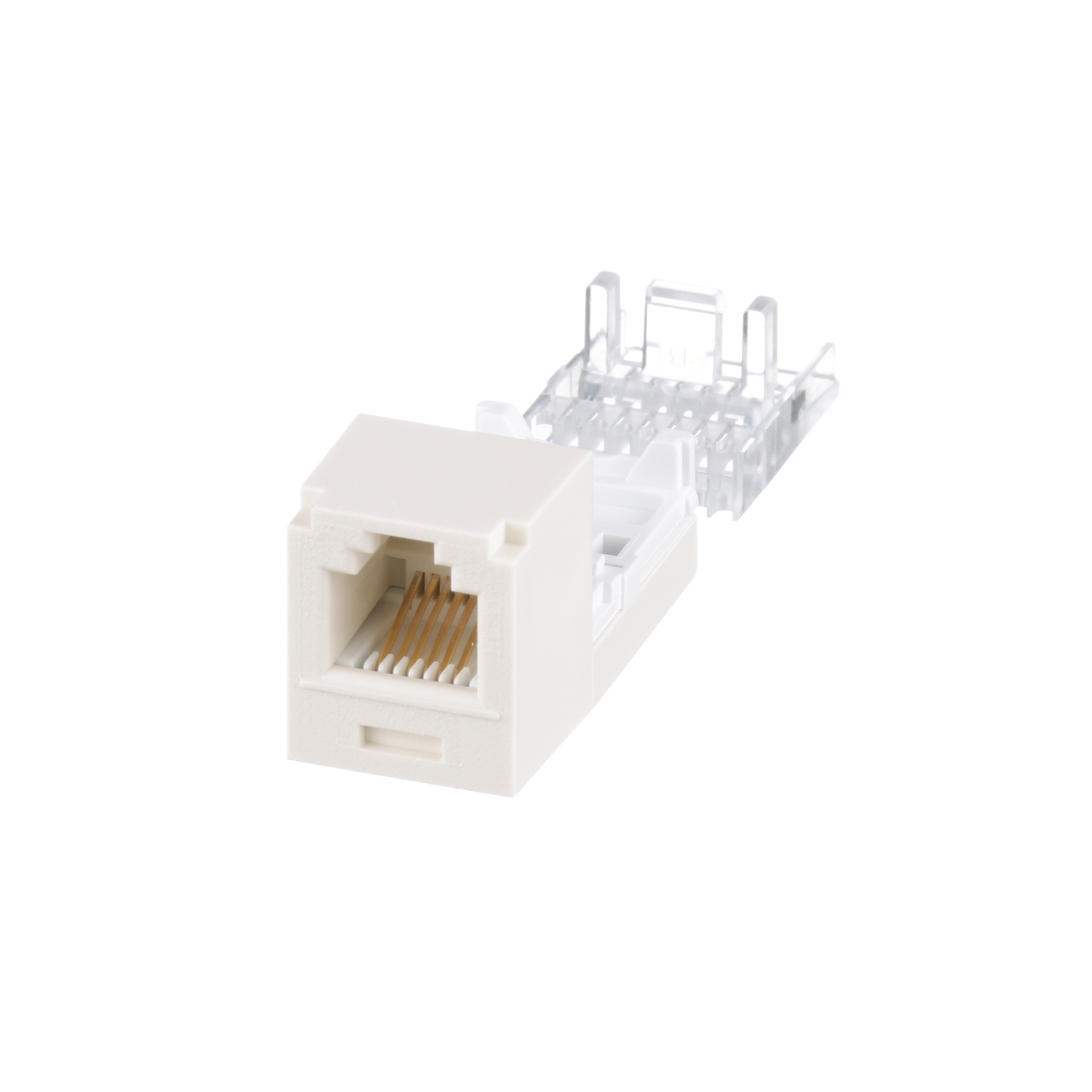 Twisted Pair RJ45 Cat 3 Leadframe Jak Modülü, Krem Rengi