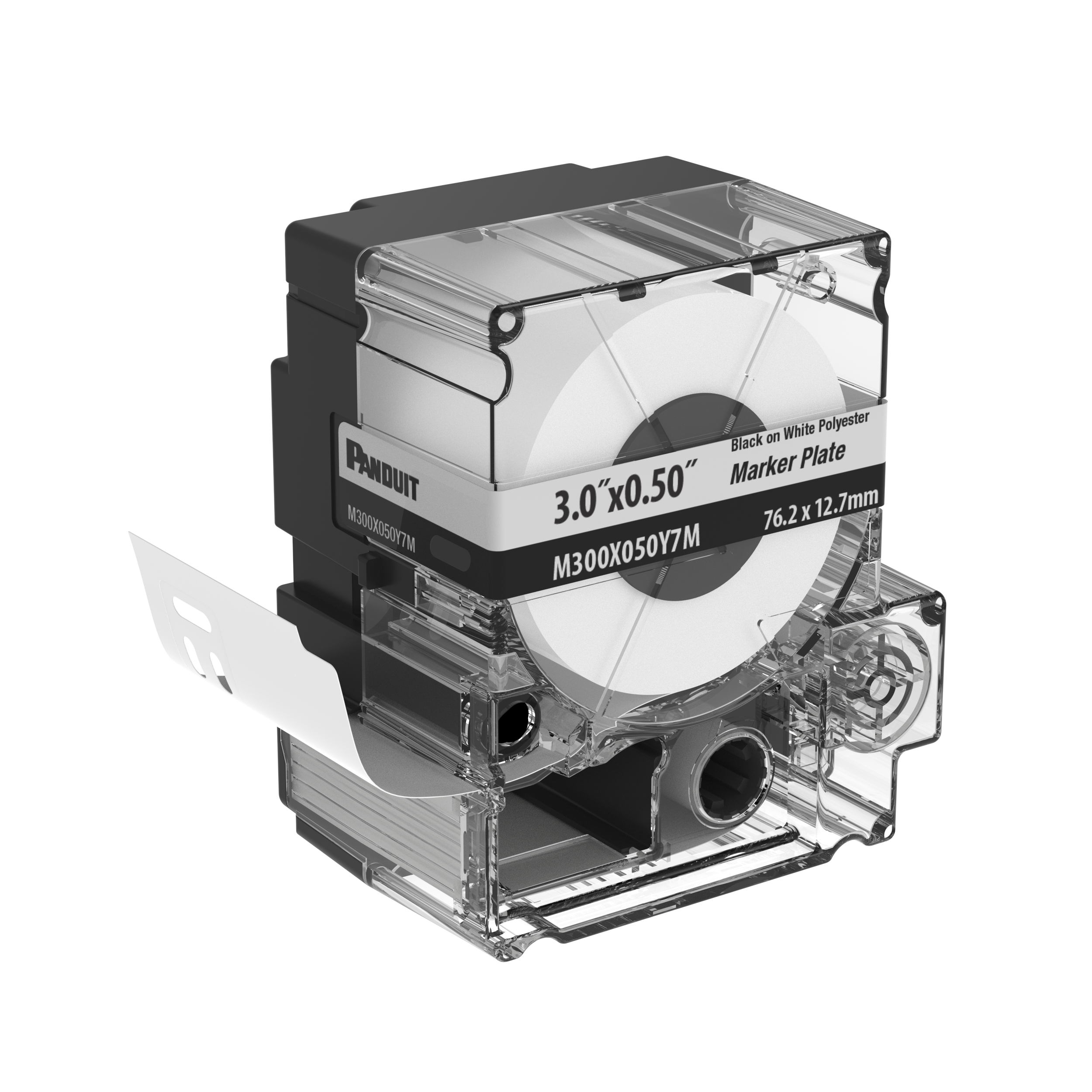 PXE Cassette, Marker Plate, Polyester, 3.0" W x .50" H, White