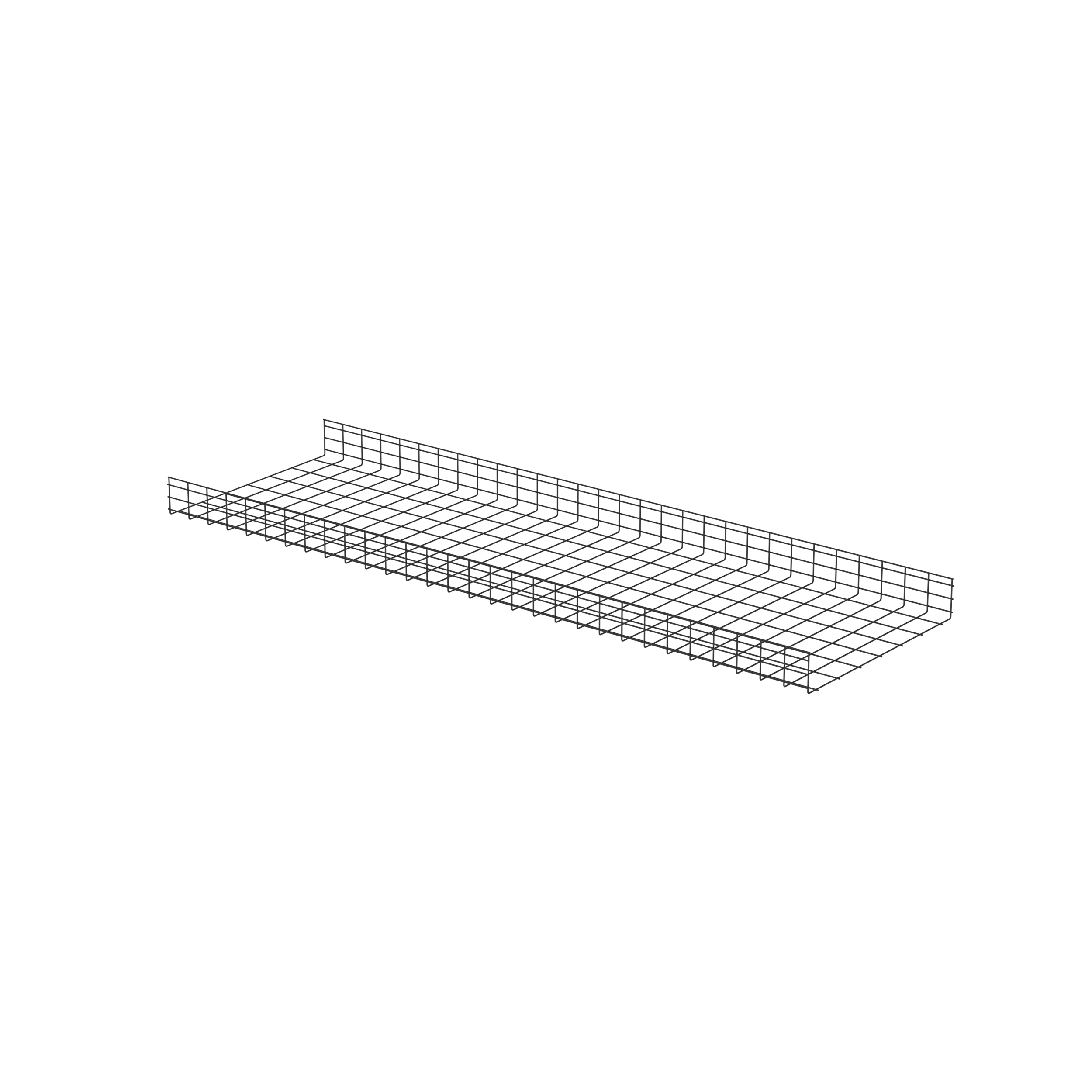 Kablo Sepeti 6" Yükseklik x 36" Genişlik, Siyah Toz Kaplı