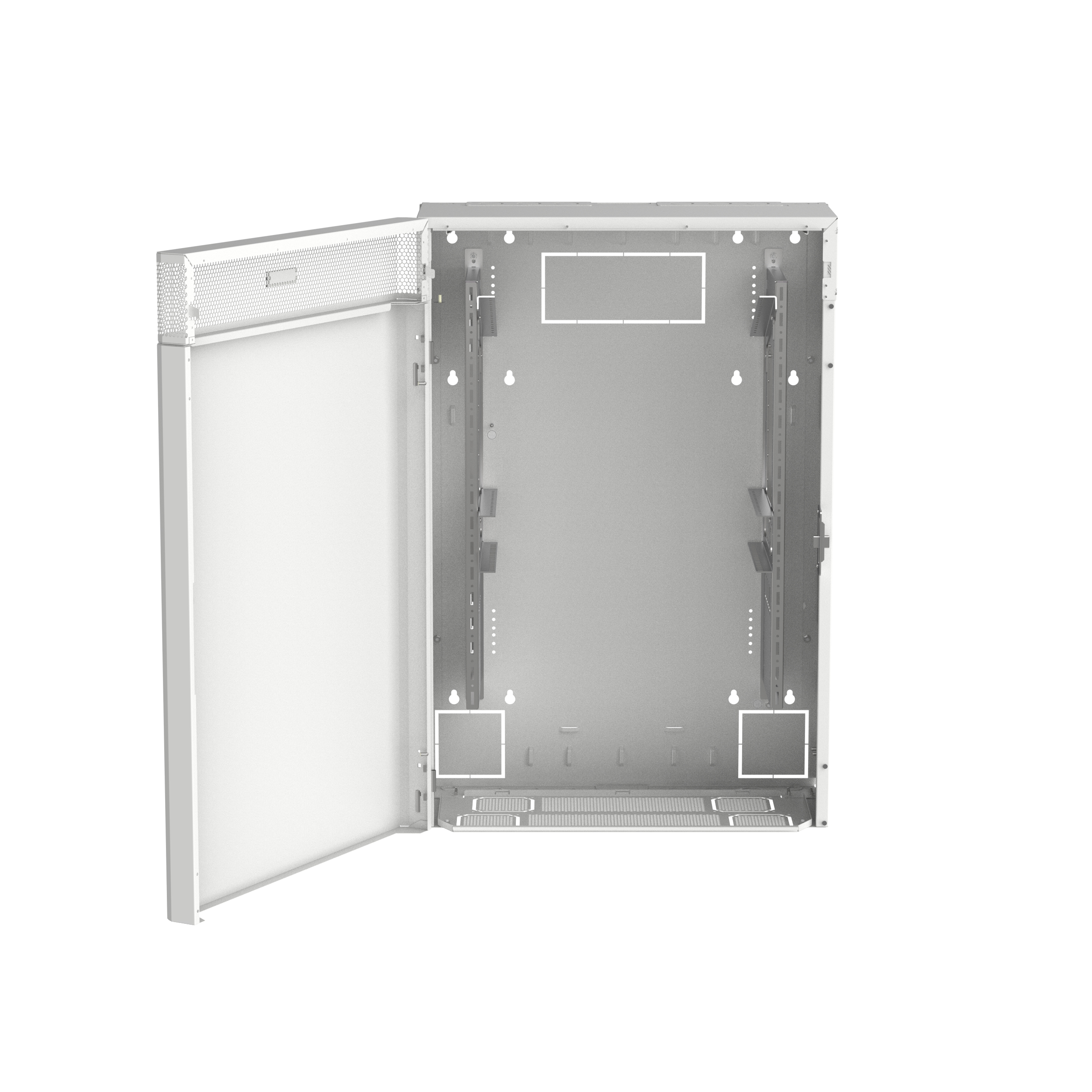 TrueEdge™ Vertical Wall Mount Enclosure, 6RU, White