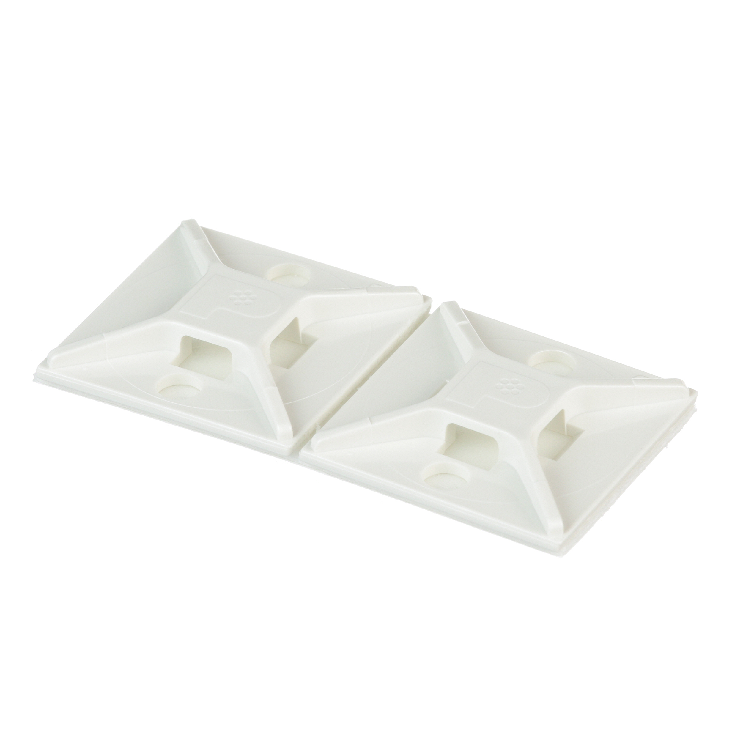 Kablo Bağı Montajı, Beyaz, ABS, Kauçuk Yapışkanlı, 25.4x25.4mm, 500'lü Paket