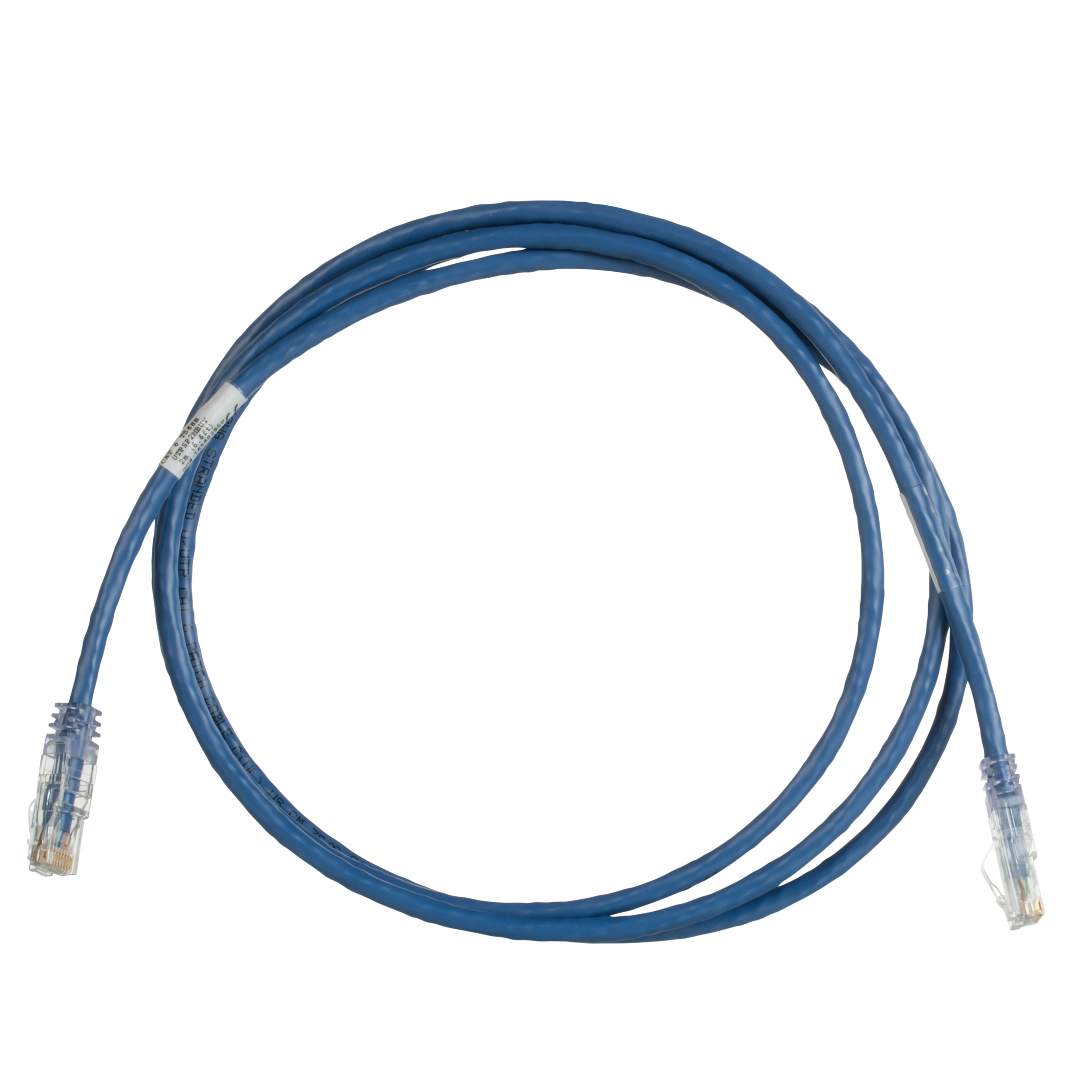 Cat 6 24 AWG UTP Bakır Yama Kablosu, 2m, Mavi