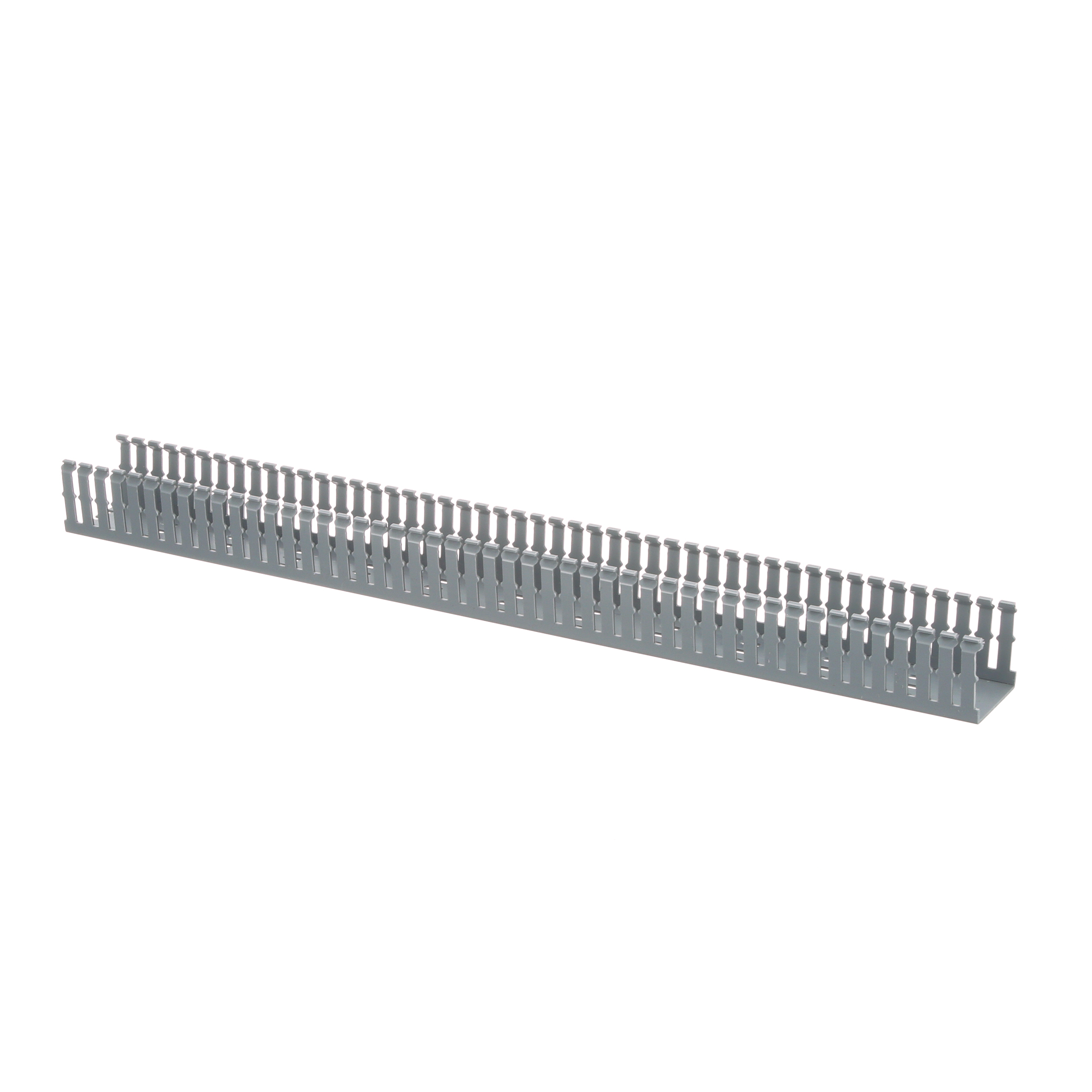 Dar Oluklu Kablo Kanalı, PVC, 1,5 İnç x 3 İnç x 6 Feet, Açık Gri
