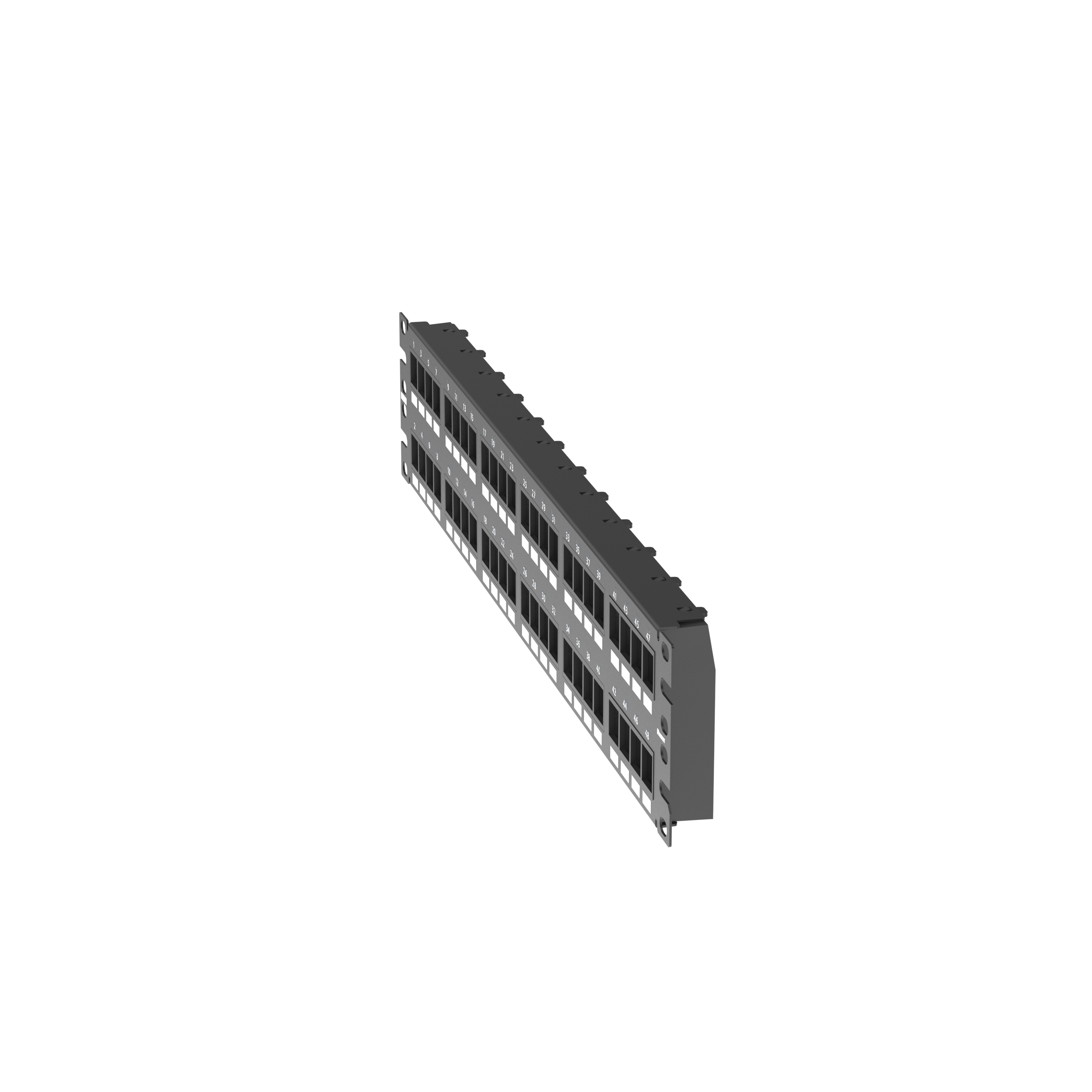 NetKey® Flat Patch Panel, 48 Port, 2 RU, BL