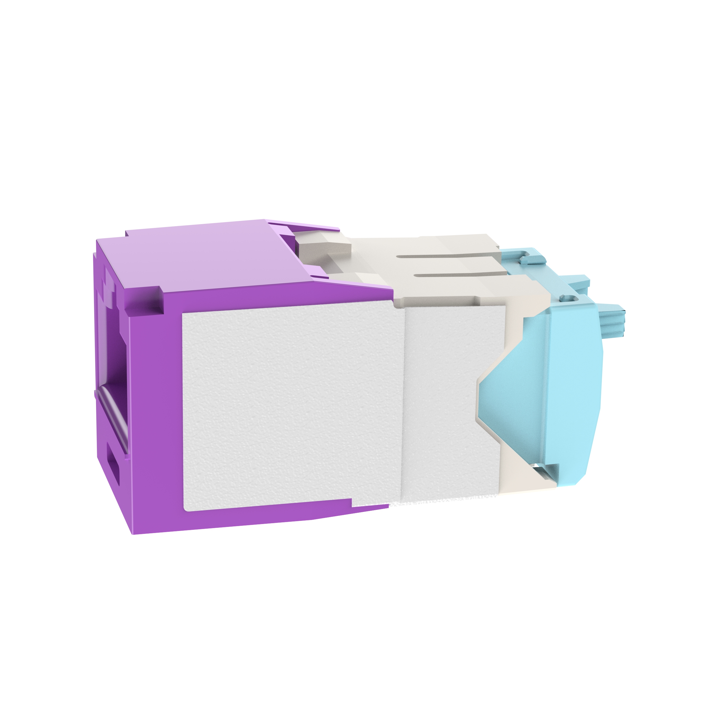 UTP RJ45 Cat 6A 28/30 AWG TG Jack Module, Violet