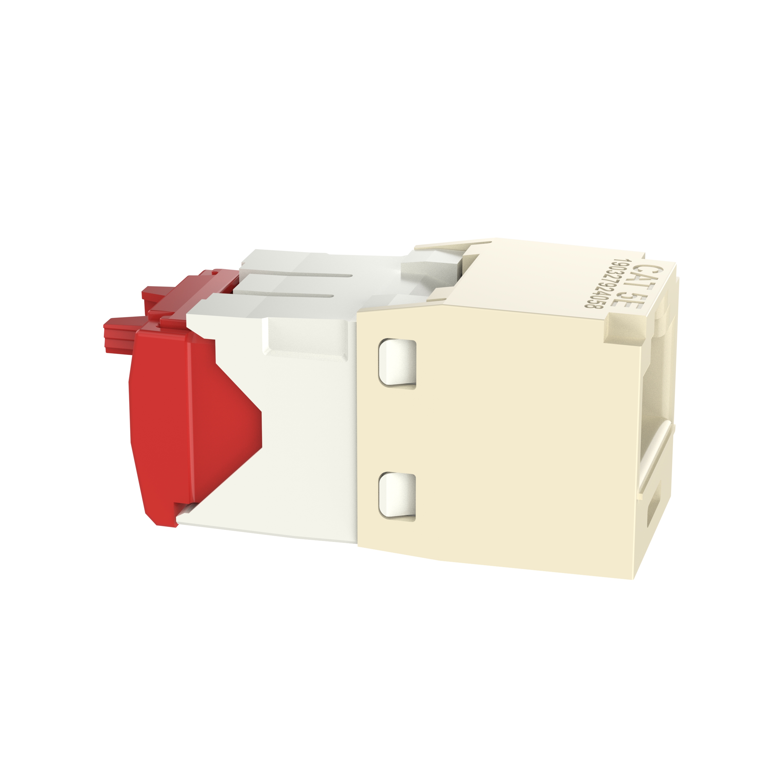 UTP RJ45 Cat 5e TG Jack Module, Electric Ivory, 24 Pack