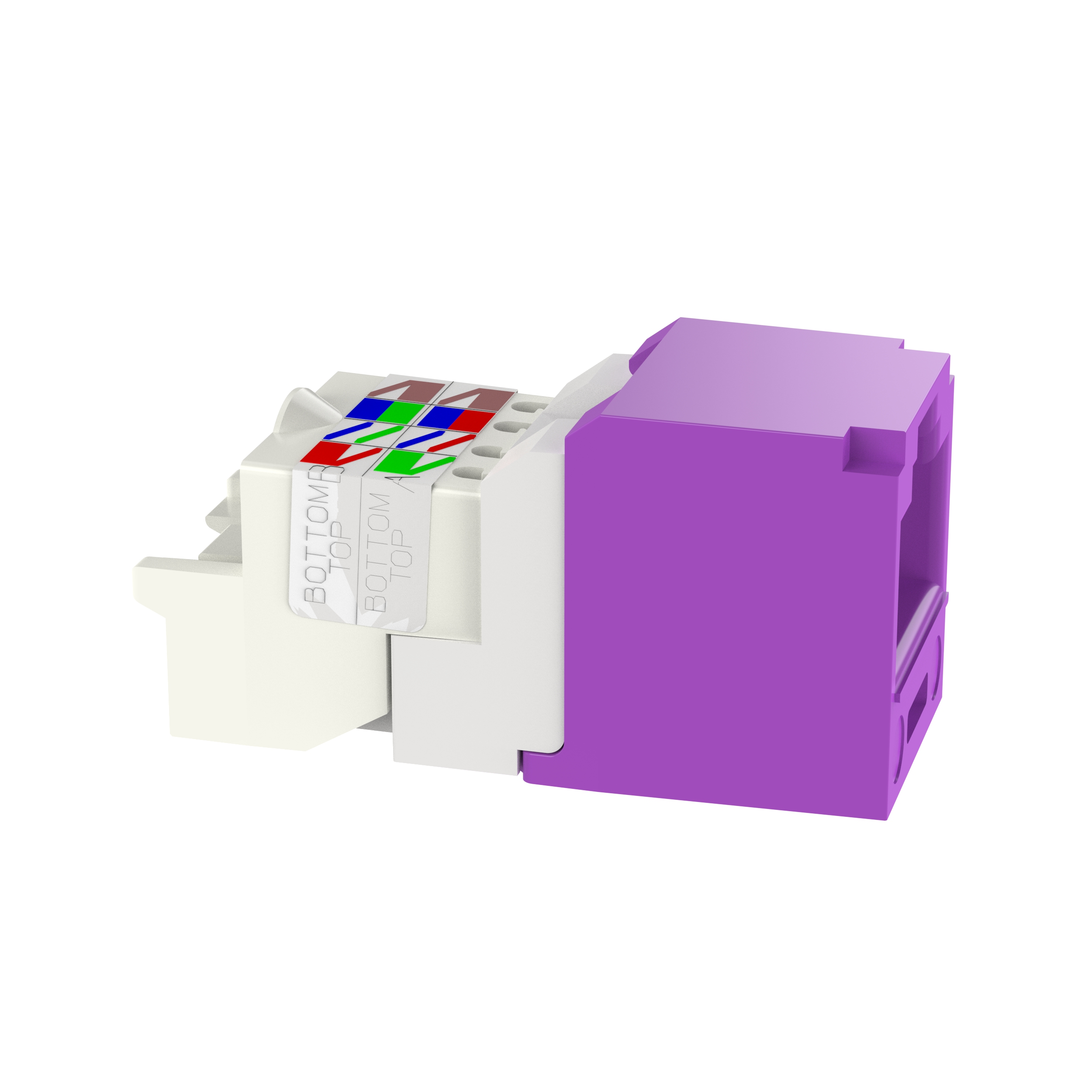 UTP RJ45 Cat 6 TP-Style Jack Module, Violet