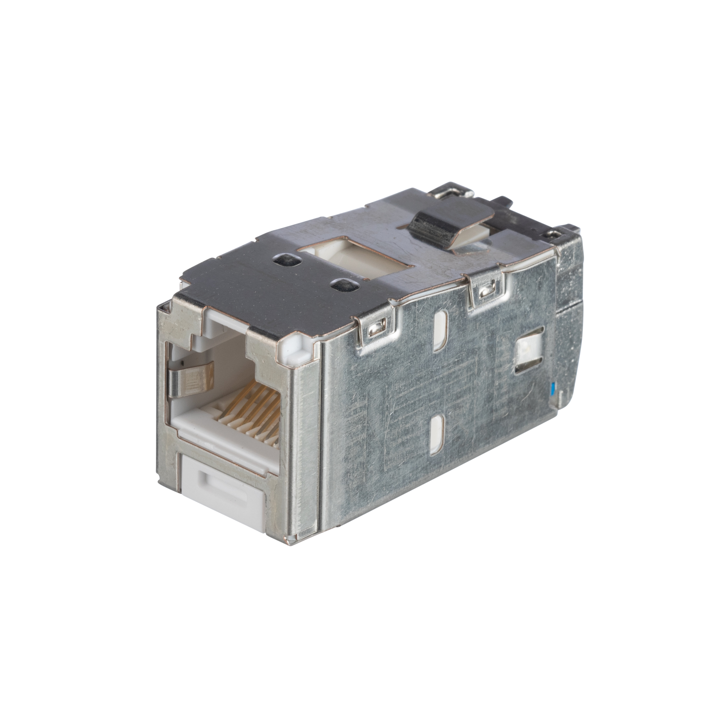 STP RJ45 Cat 6A Sonlandırma Jak Modülü, Beyaz