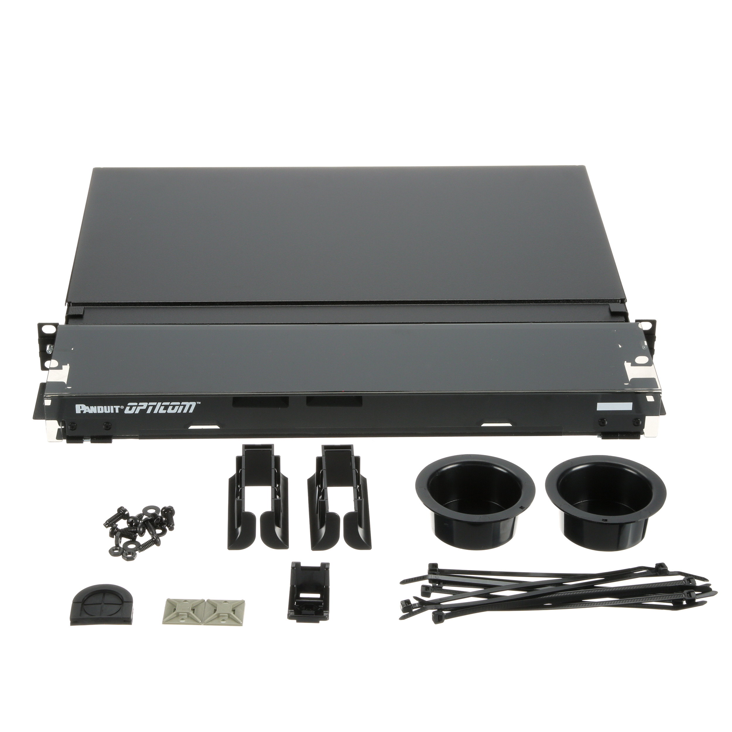 Opticom® Fiber Drawer, Black, 1 RU