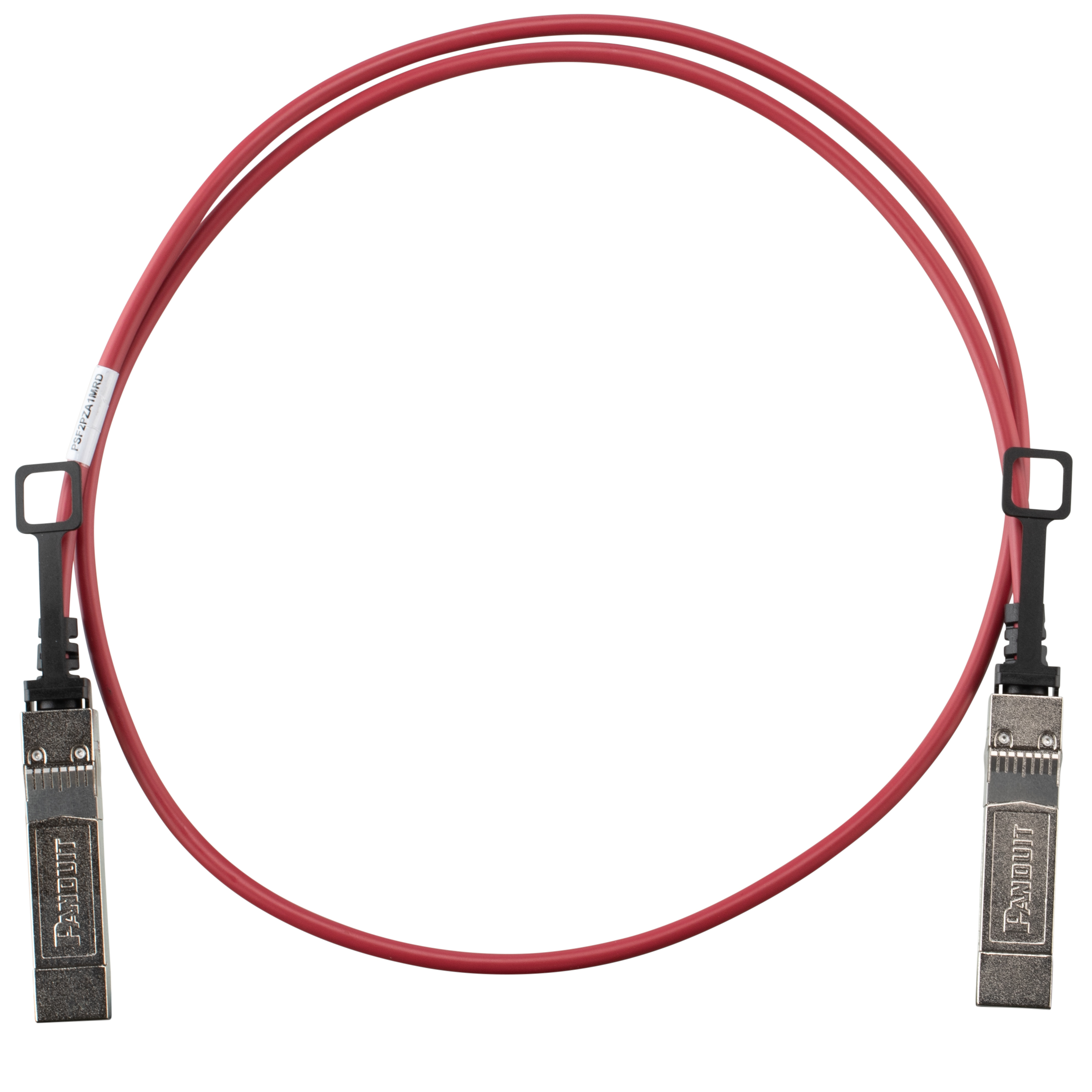 25G SFP28 DAC Assembly, 30 AWG, 1M, Red