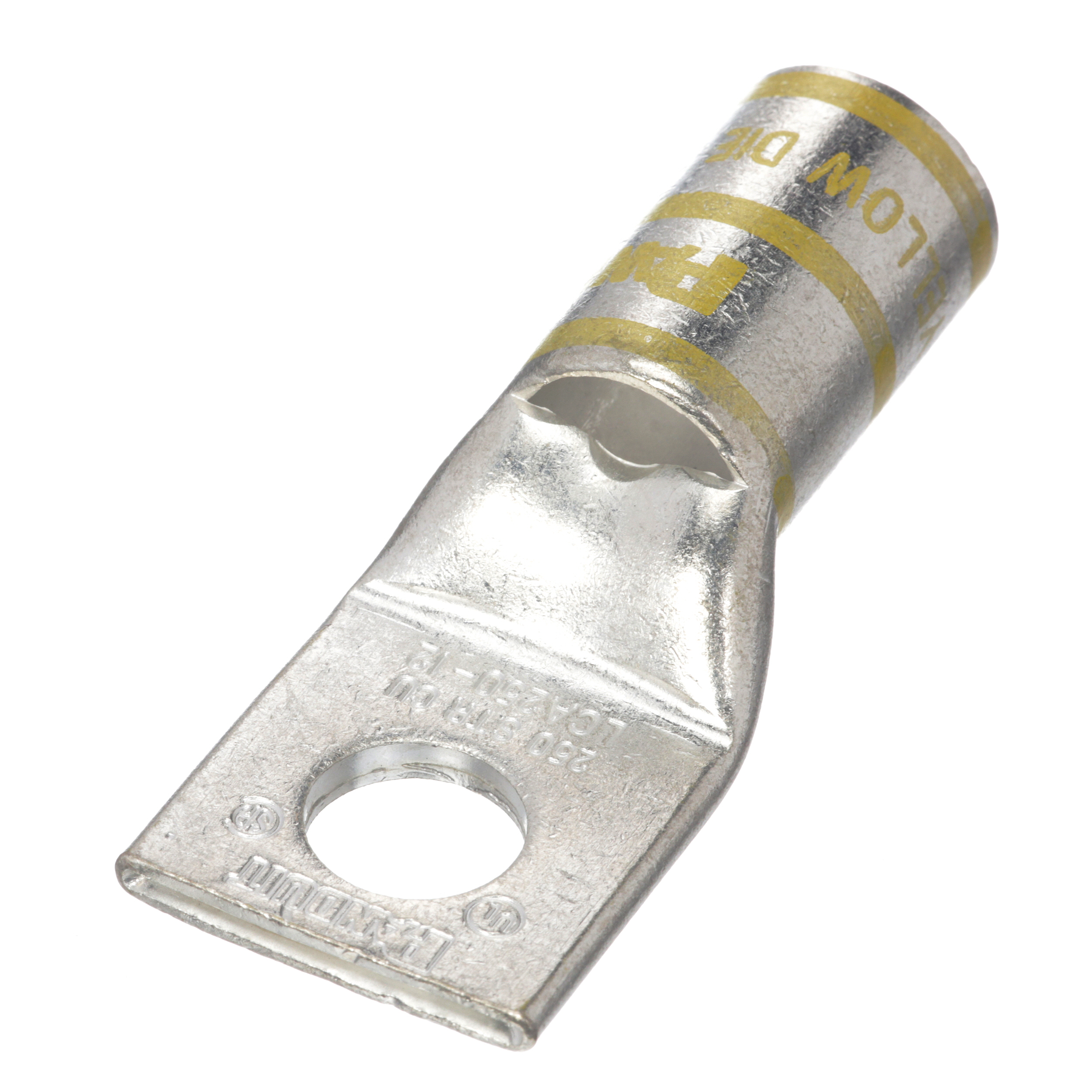 Bağlantı Muhafaza, 250, Kalay Kaplı Bakır, Düz, Tek 12.7mm Somun, 10'lu Paket