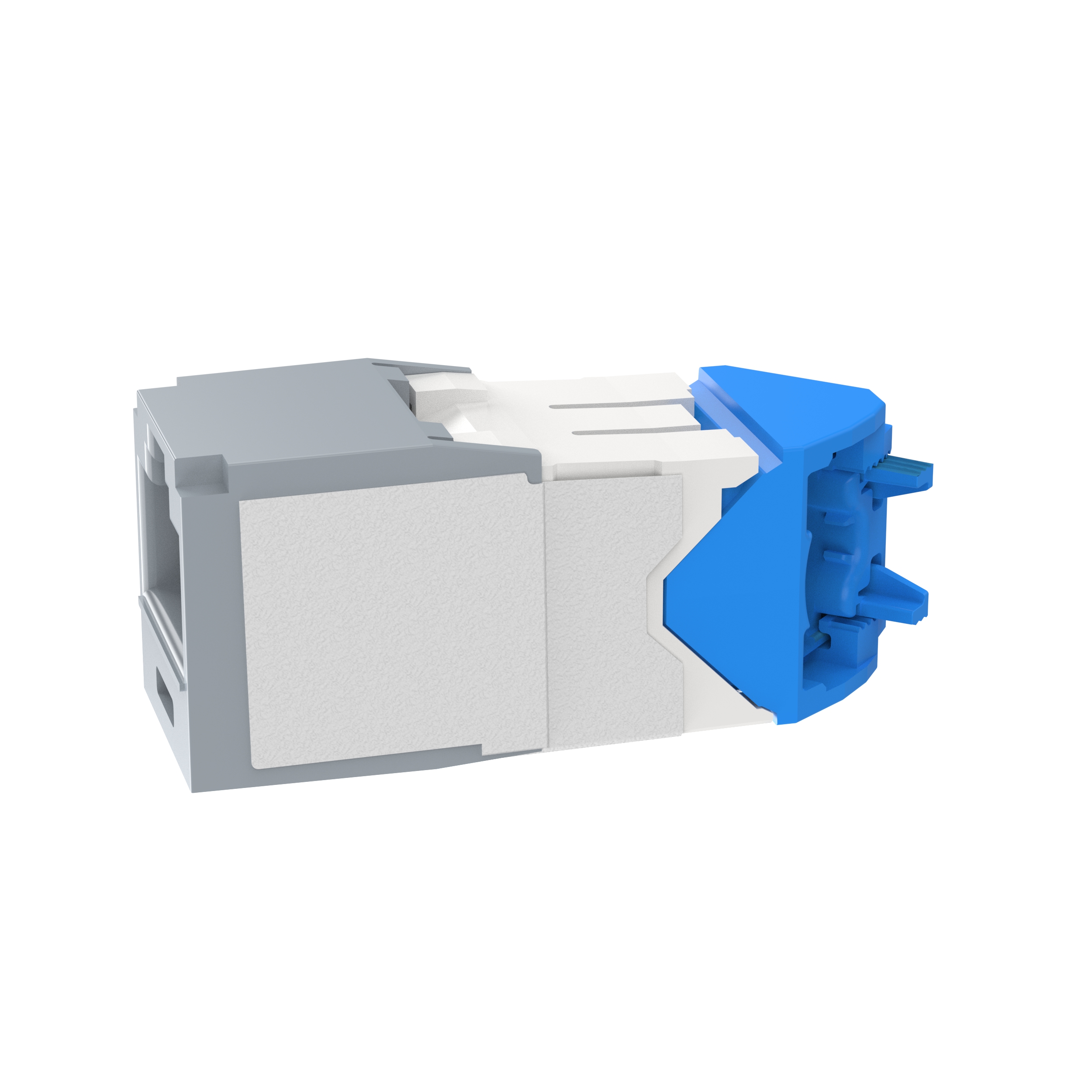 Twisted Pair RJ45 Cat 6A Sol/Sağ Transformatörlü Jak Modülü, Uluslararası Gri