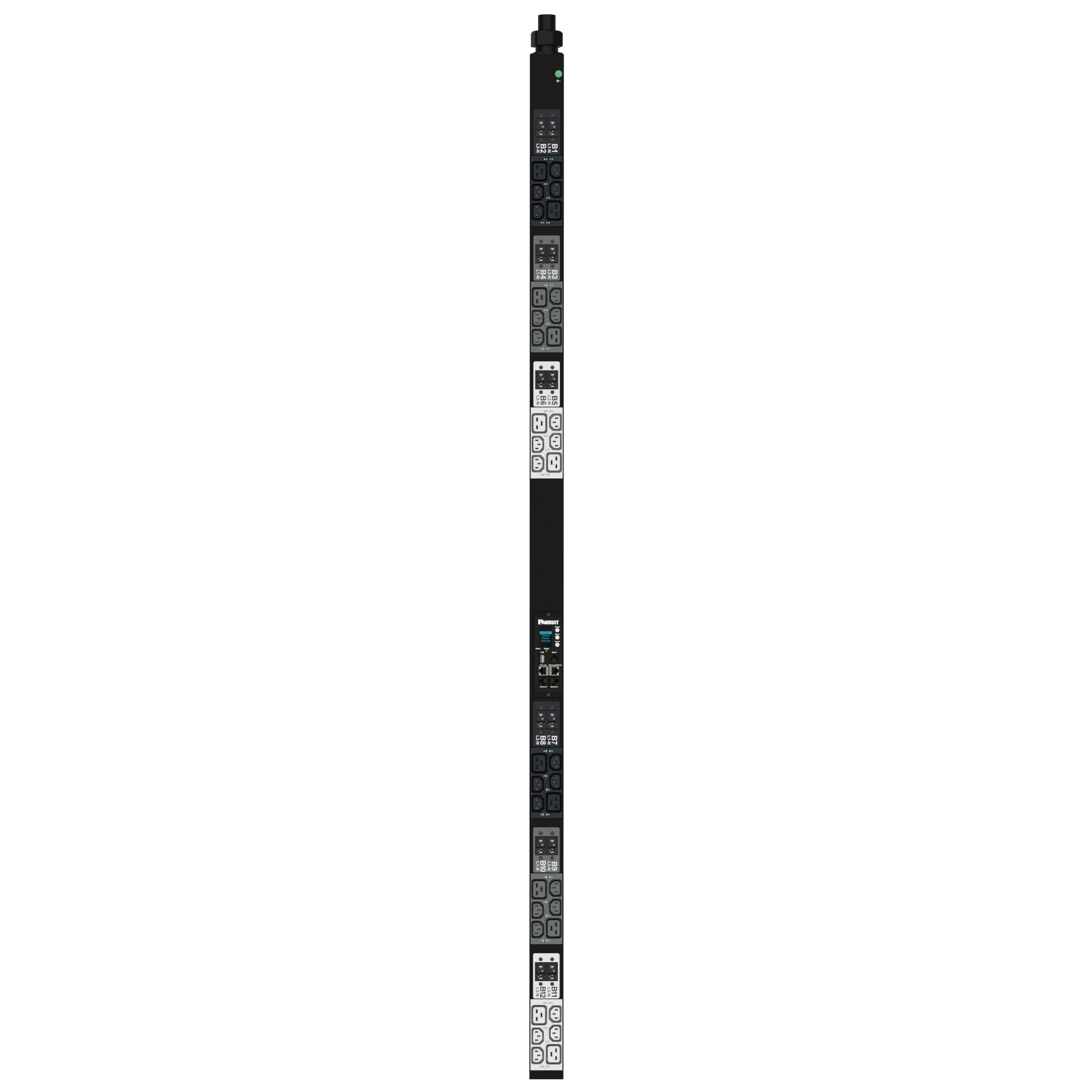 G6 MSPO Güç Dağıtım Birimi, 63A/60A, 415V, (24)C13, (12)C19, IEC 60309 3P+N+E 6h