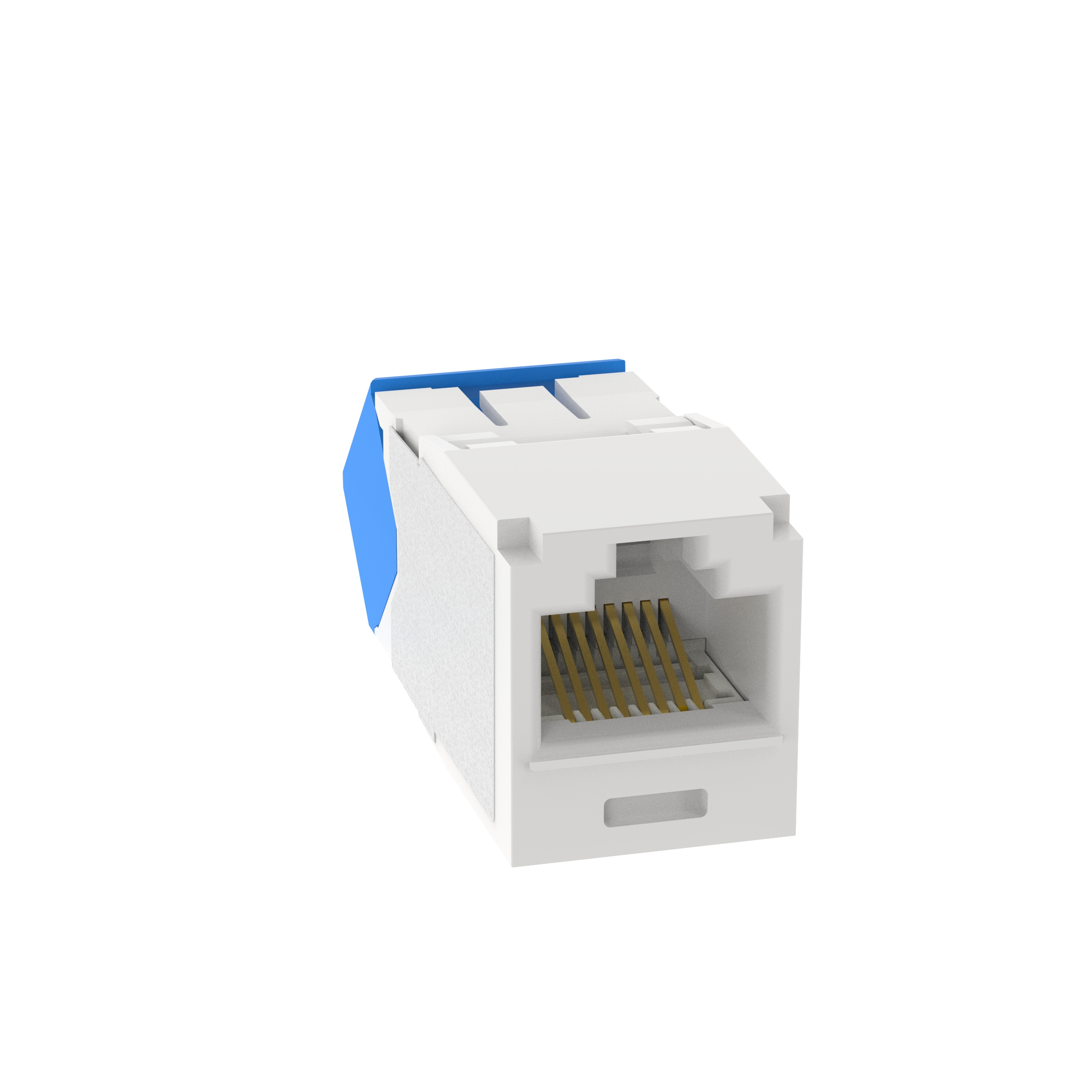 Twisted Pair RJ45 Cat 6A Yukarı/Aşağı TG Jak Modülü, Arktik Beyaz